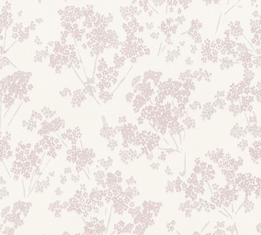 Papel pintado tejido no tejido blanco diseño estampado floral - Matex - Imagen 5