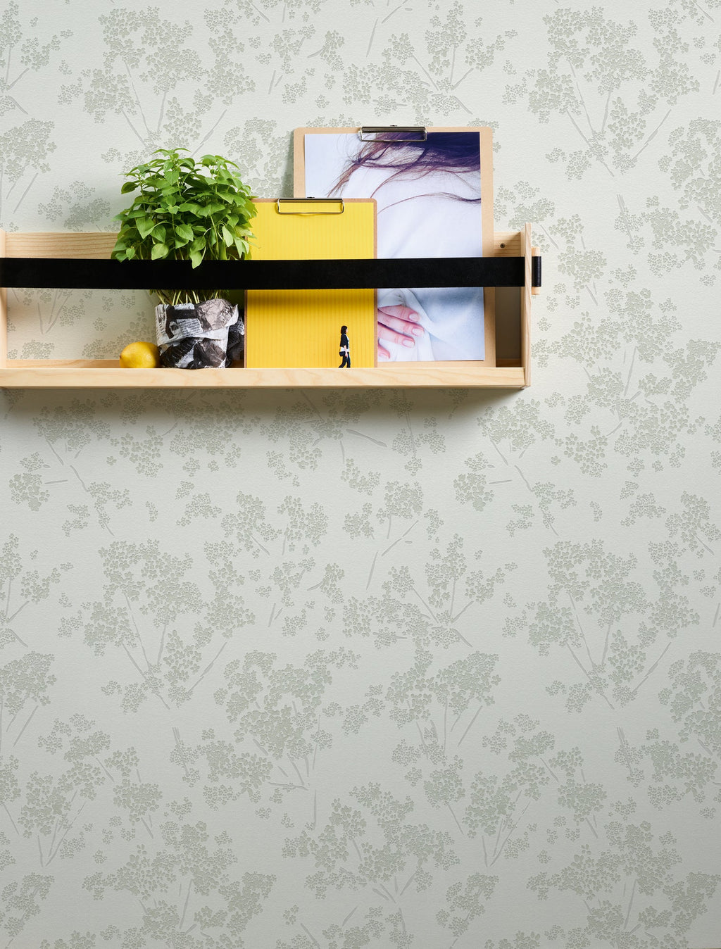 Papel pintado tejido no tejido blanco diseño estampado floral - Matex - Imagen 2