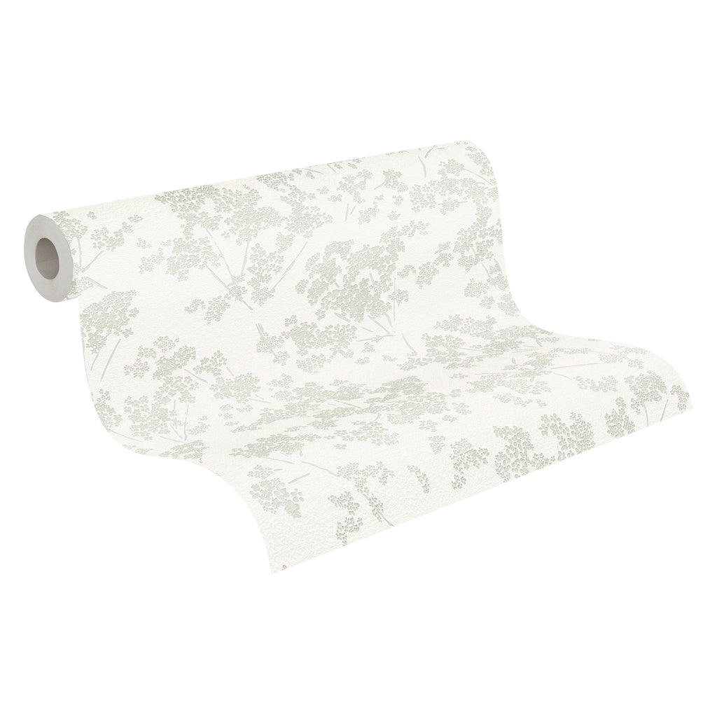 Papel pintado tejido no tejido blanco diseño estampado floral - Matex - Imagen 6