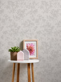 Papel pintado tejido no tejido blanco diseño estampado floral - Matex - Imagen 1