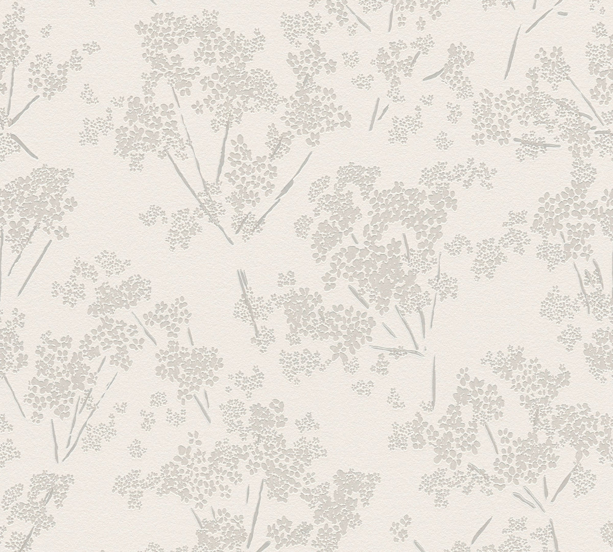 Papel pintado tejido no tejido blanco diseño estampado floral - Matex - Imagen 5