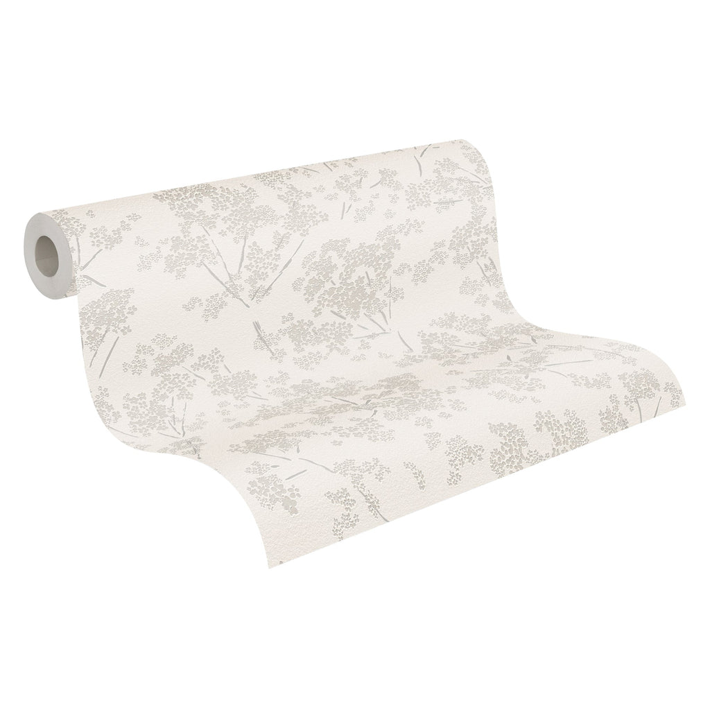 Papel pintado tejido no tejido blanco diseño estampado floral - Matex - Imagen 6