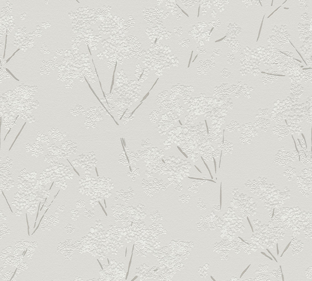 Papel pintado tejido no tejido gris diseño estampado floral - Matex - Imagen 5