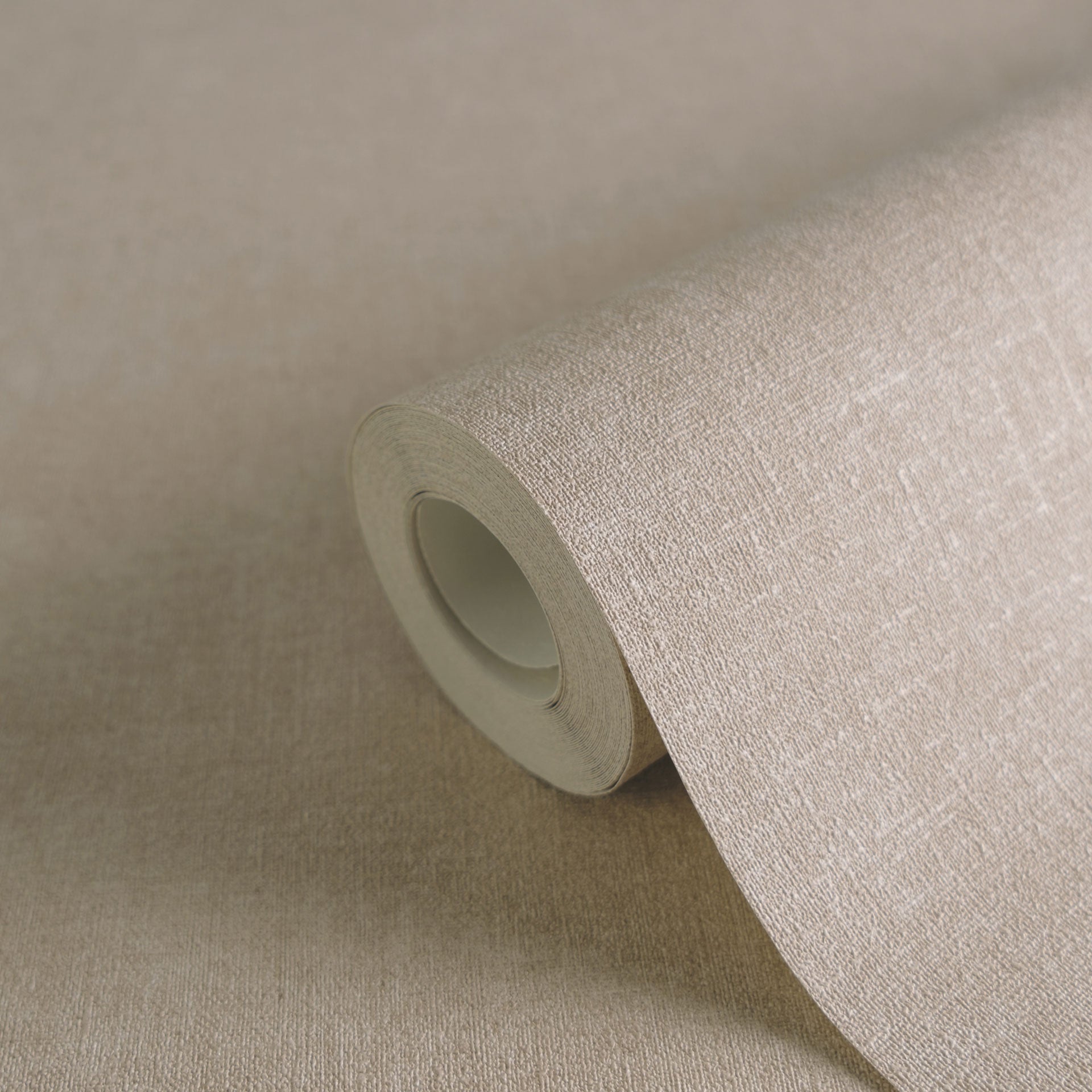 Hochwertige Vliestapete Beige Unitapete