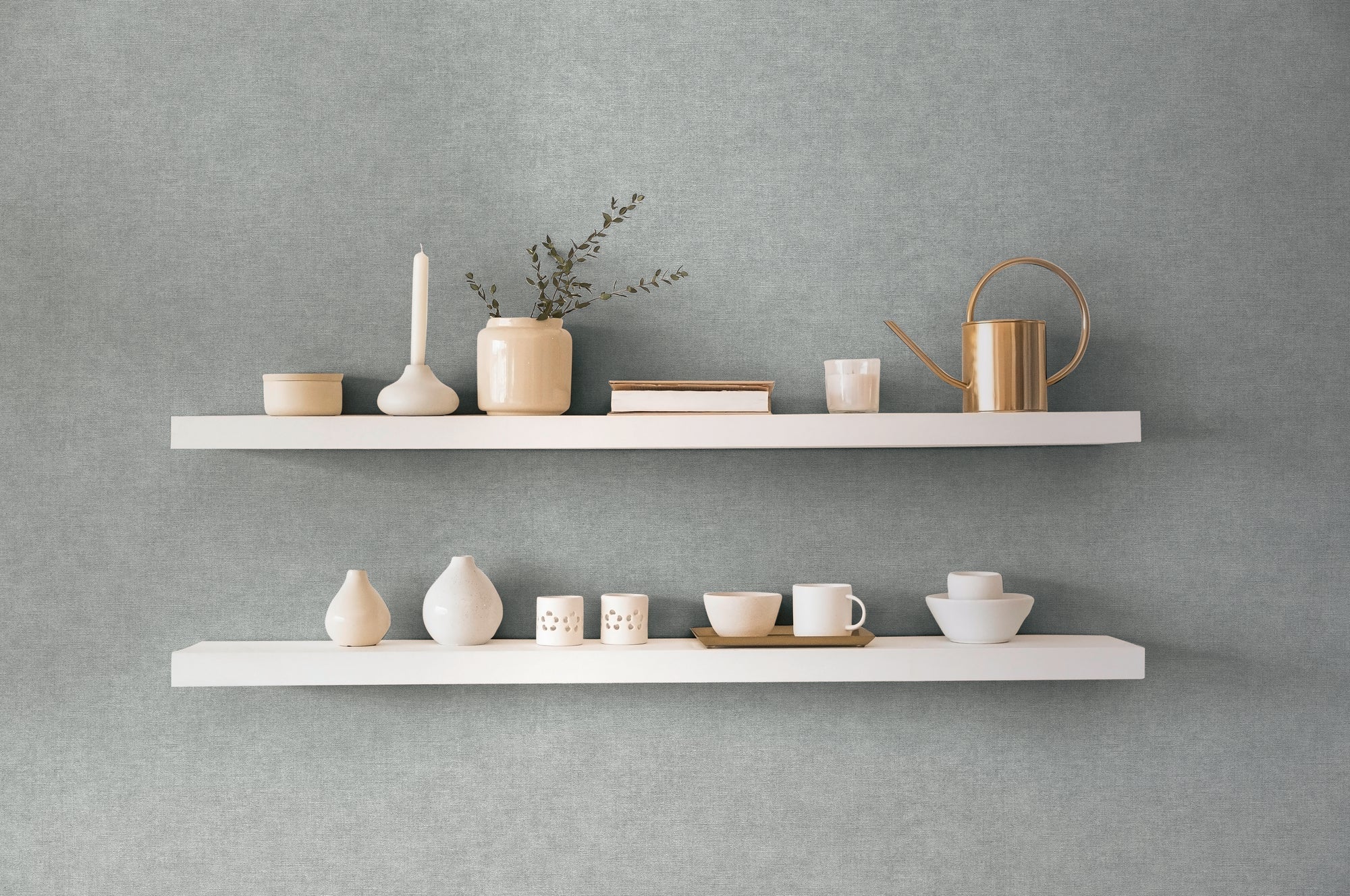 Hochwertige Vliestapete Grau Unitapete