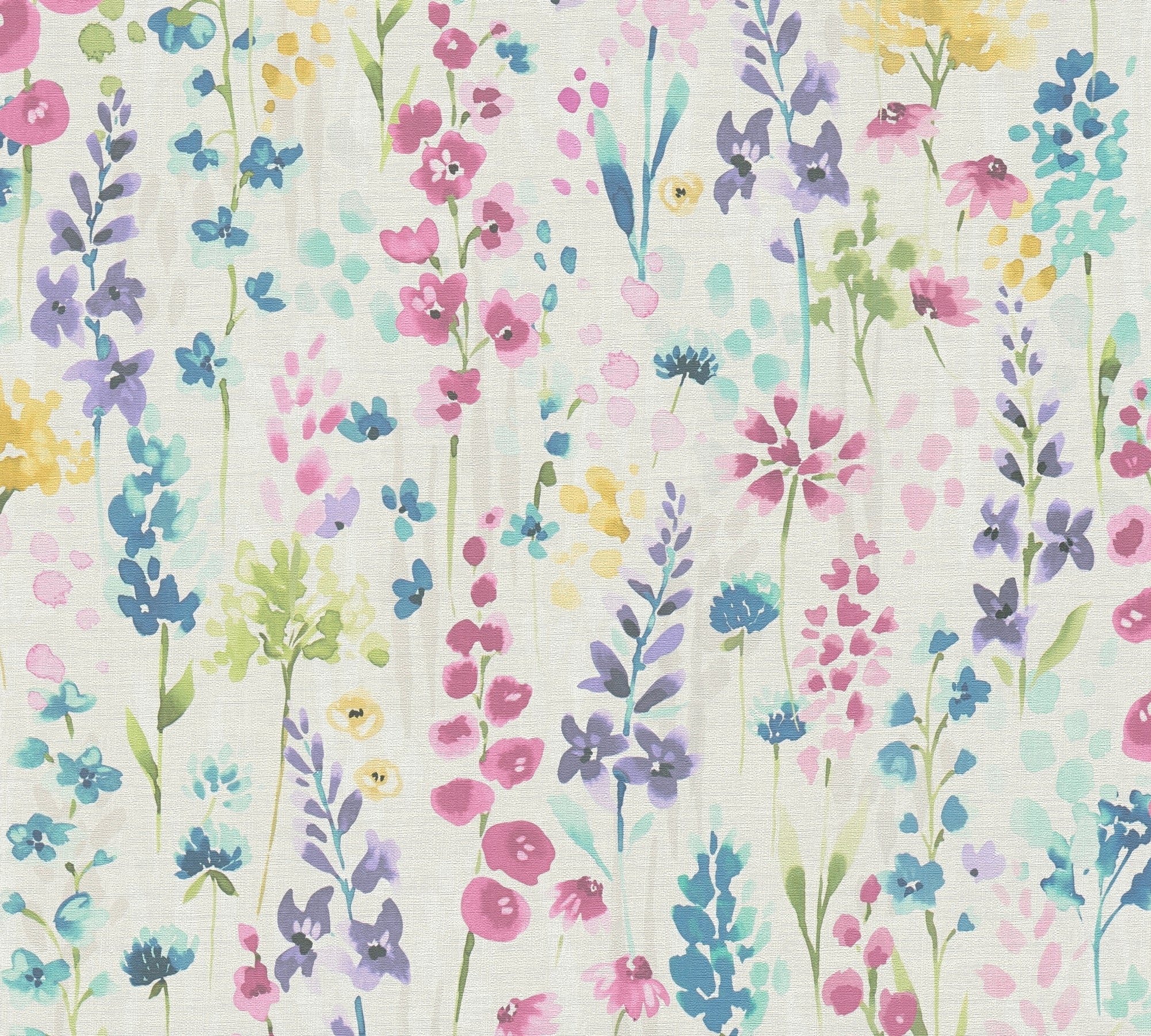 Hochwertige Vliestapete Bunt Blumenmuster