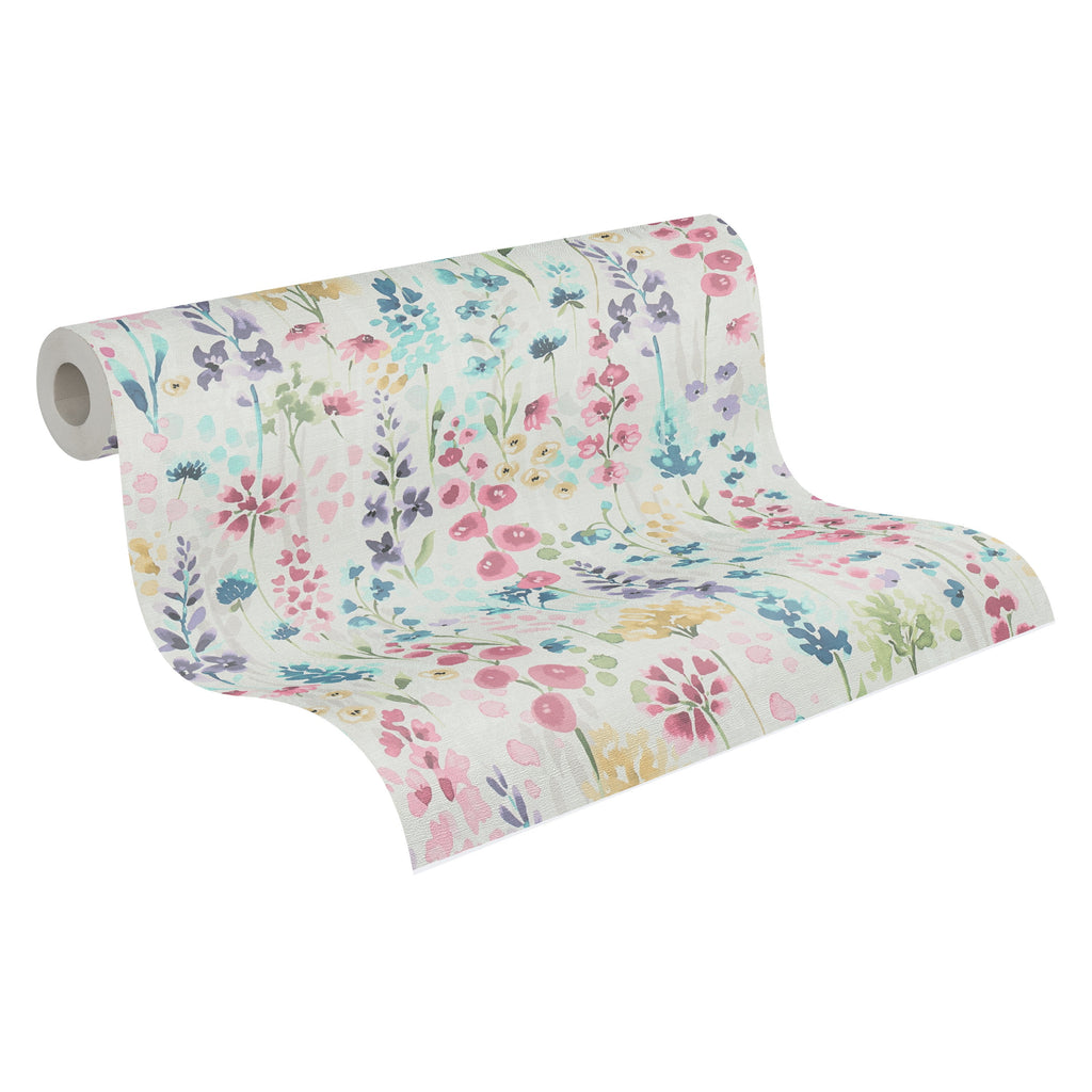 Hochwertige Vliestapete Bunt Blumenmuster