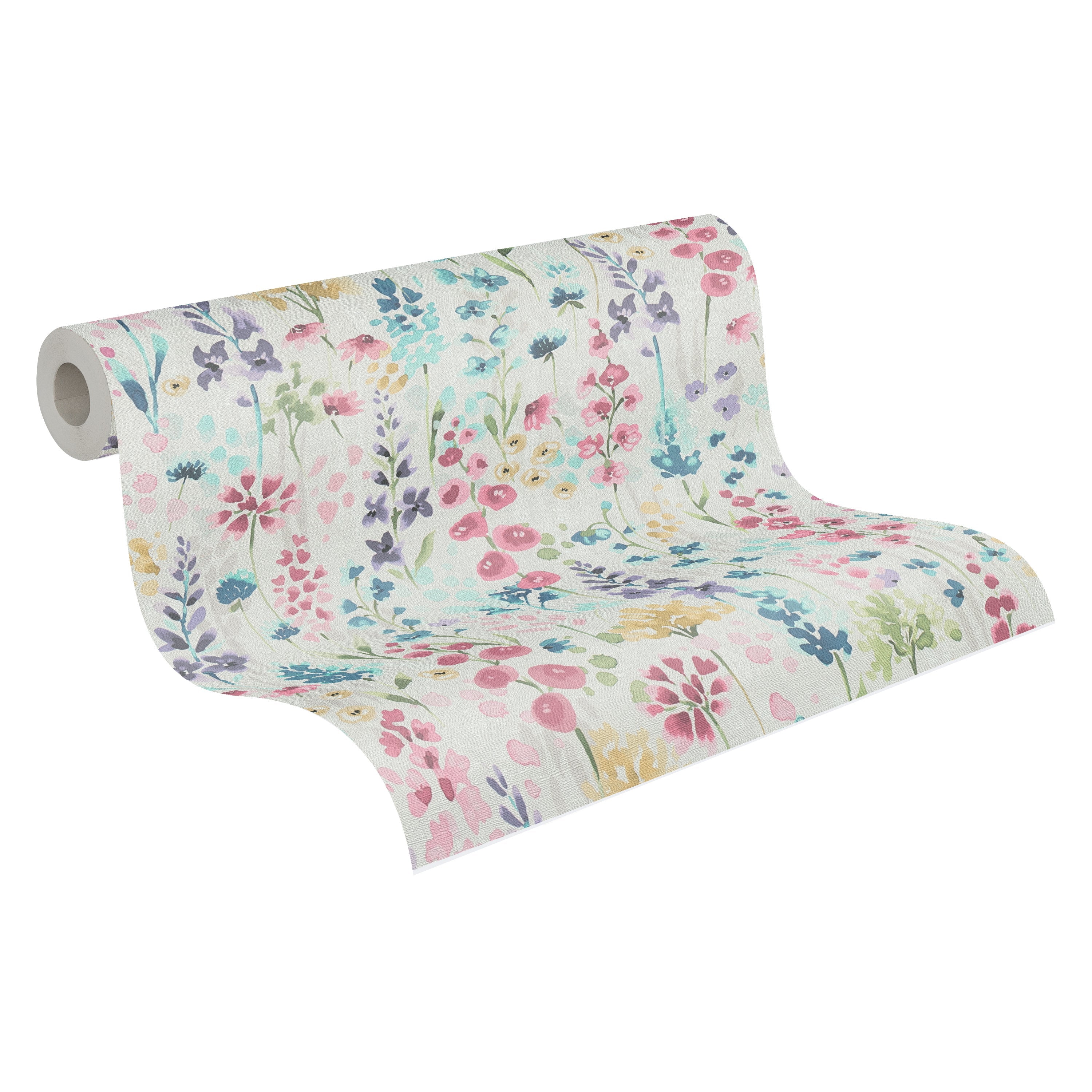 Hochwertige Vliestapete Bunt Blumenmuster