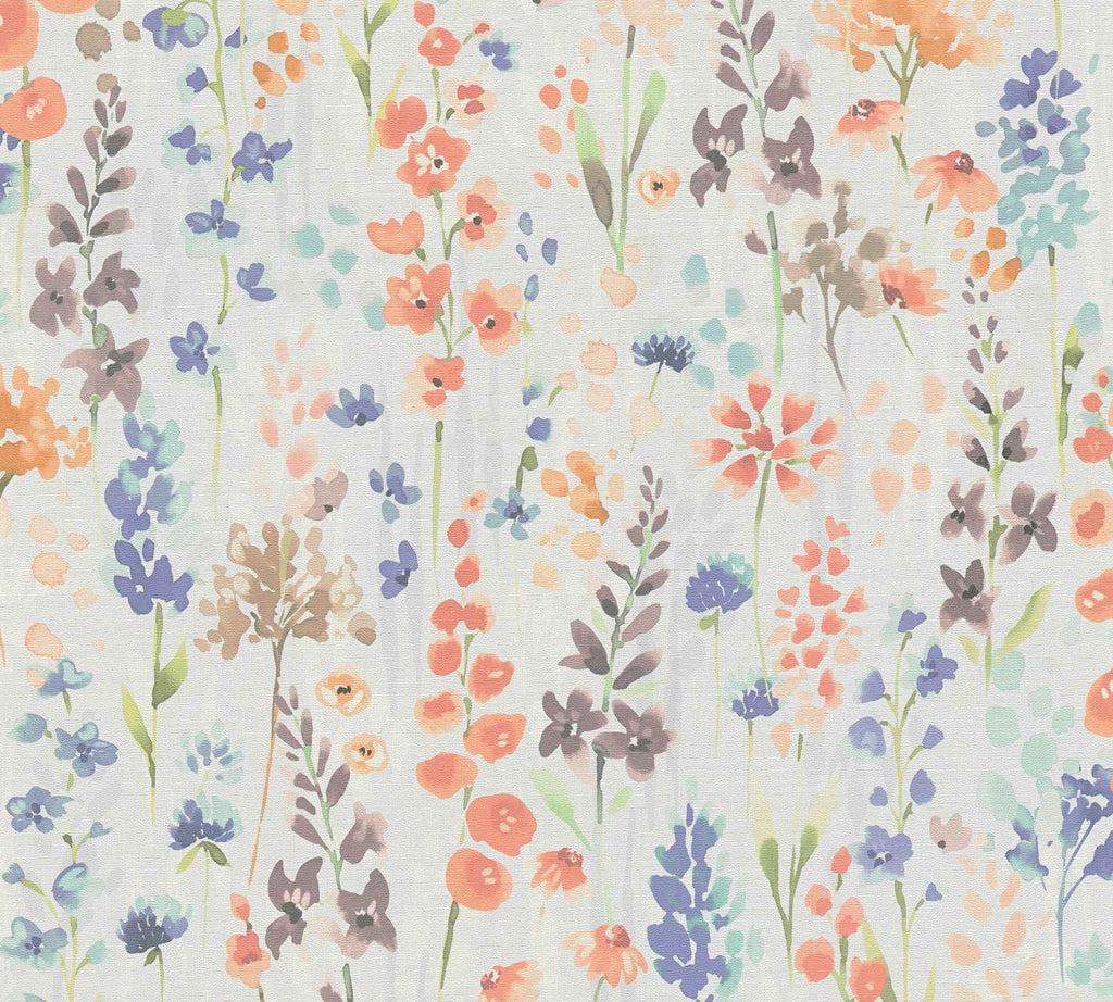 Hochwertige Vliestapete Bunt Blumenmuster