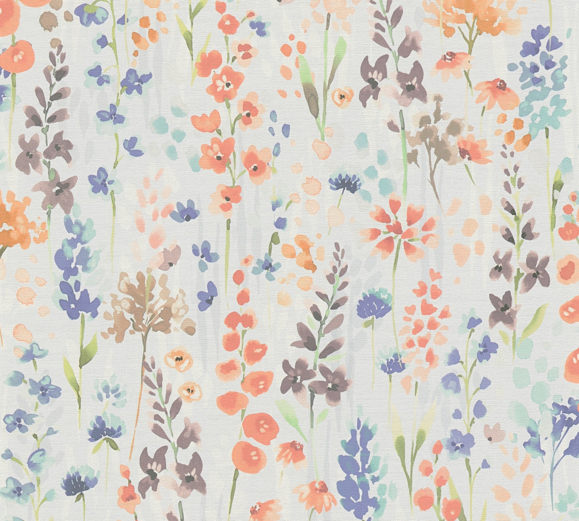 Hochwertige Vliestapete Bunt Blumenmuster