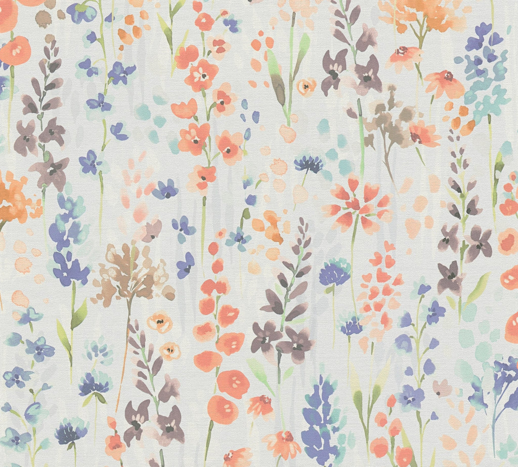 Papel pintado tejido no tejido multicolor diseño estampado floral - Matex - Imagen 4