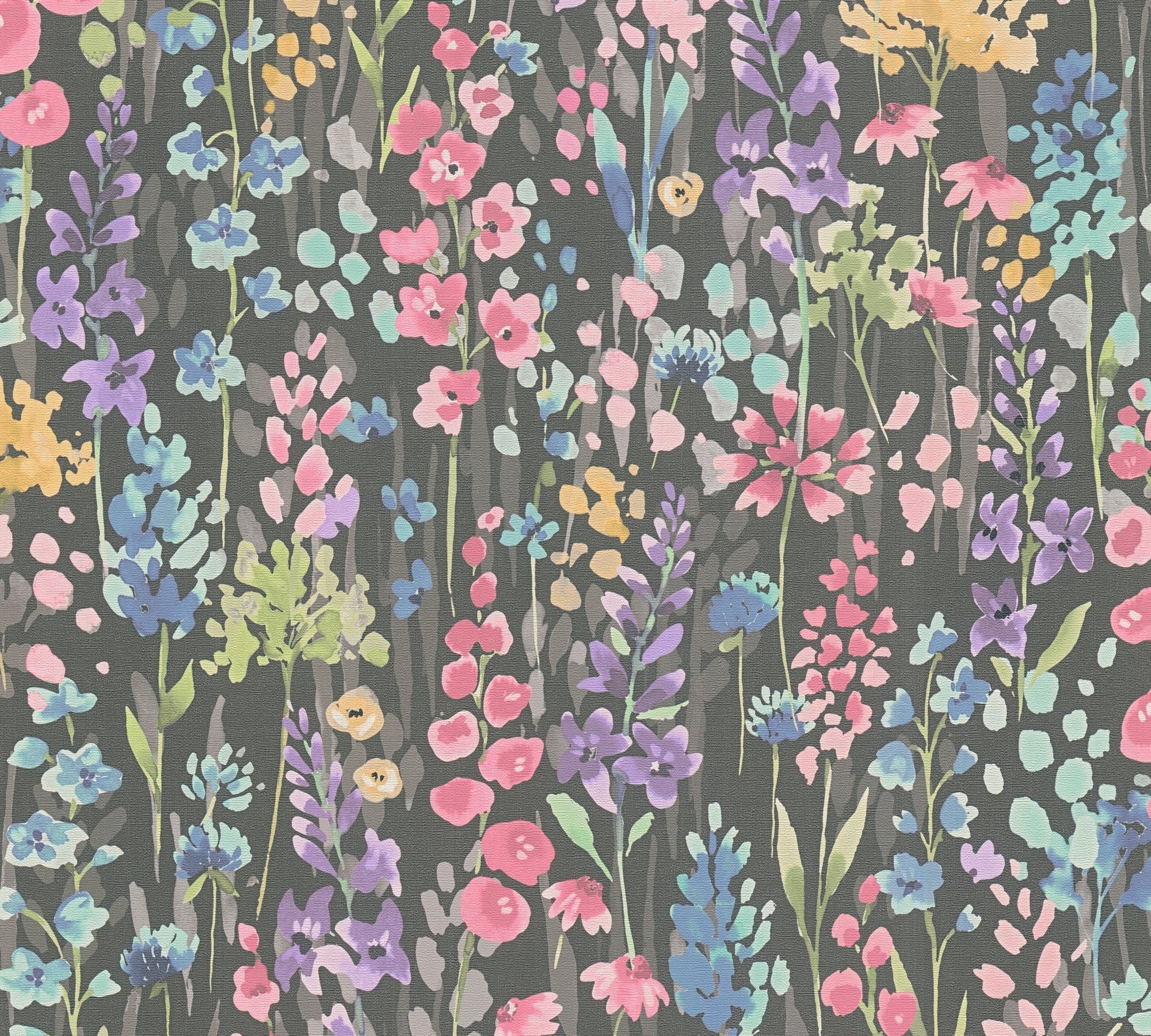 Hochwertige Vliestapete Bunt Blumenmuster