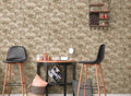 Papel pintado tejido no tejido marrón diseño estampado floral - Matex - Imagen 1
