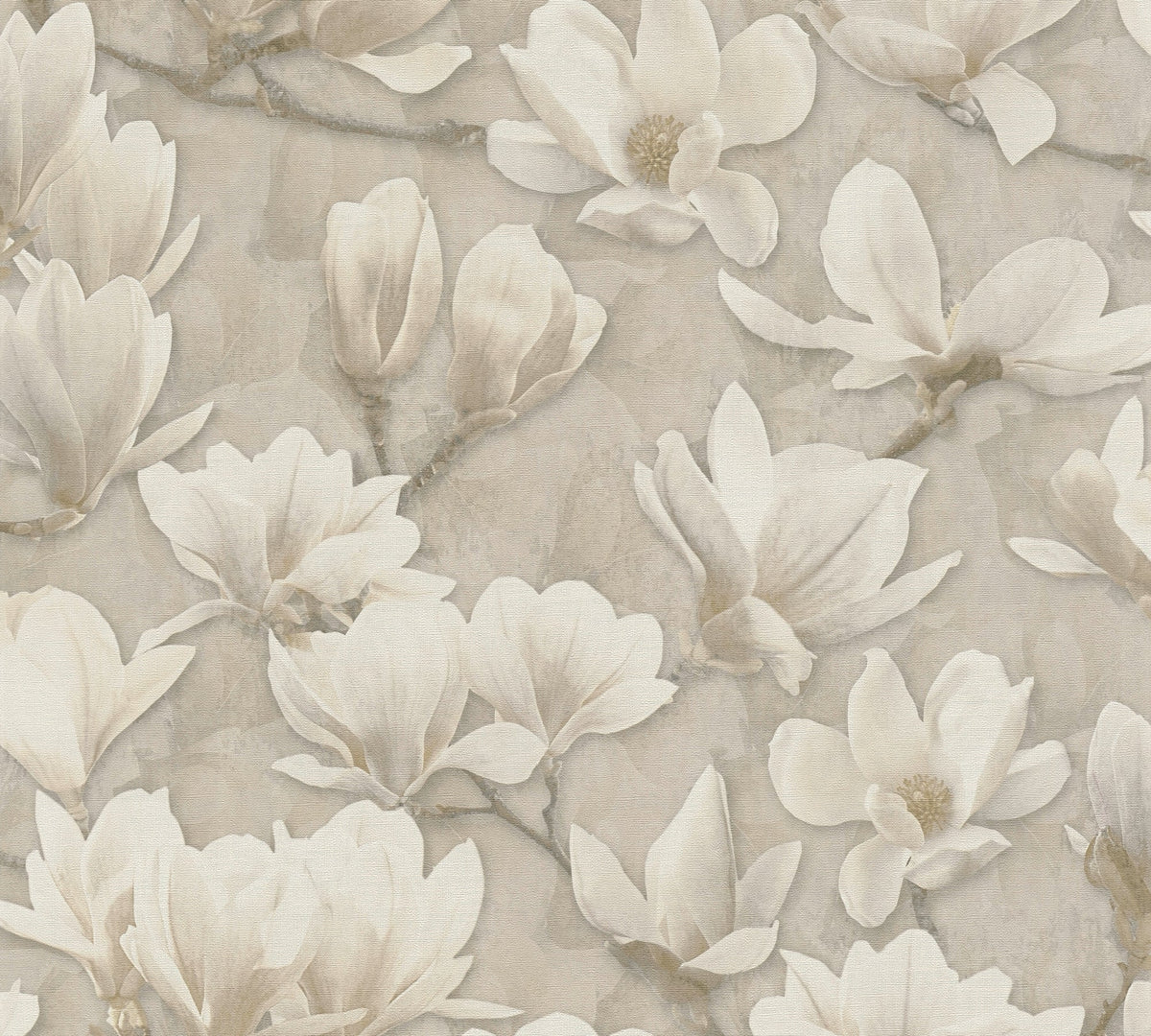 Papel pintado tejido no tejido beige diseño estampado floral - Matex - Imagen 4