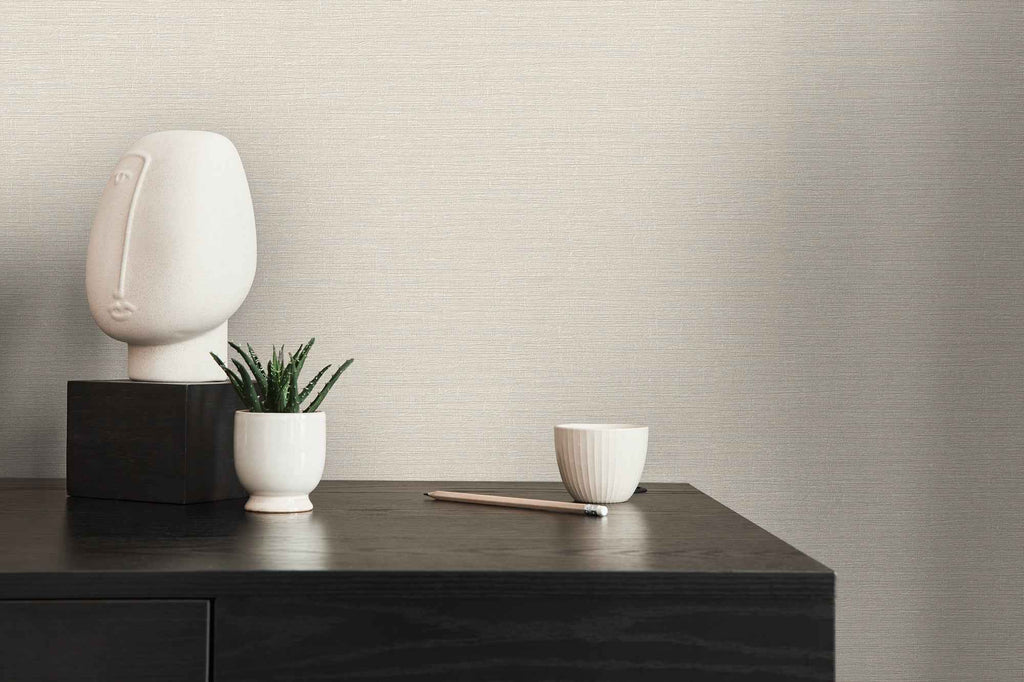 Hochwertige Vliestapete Beige Struktur