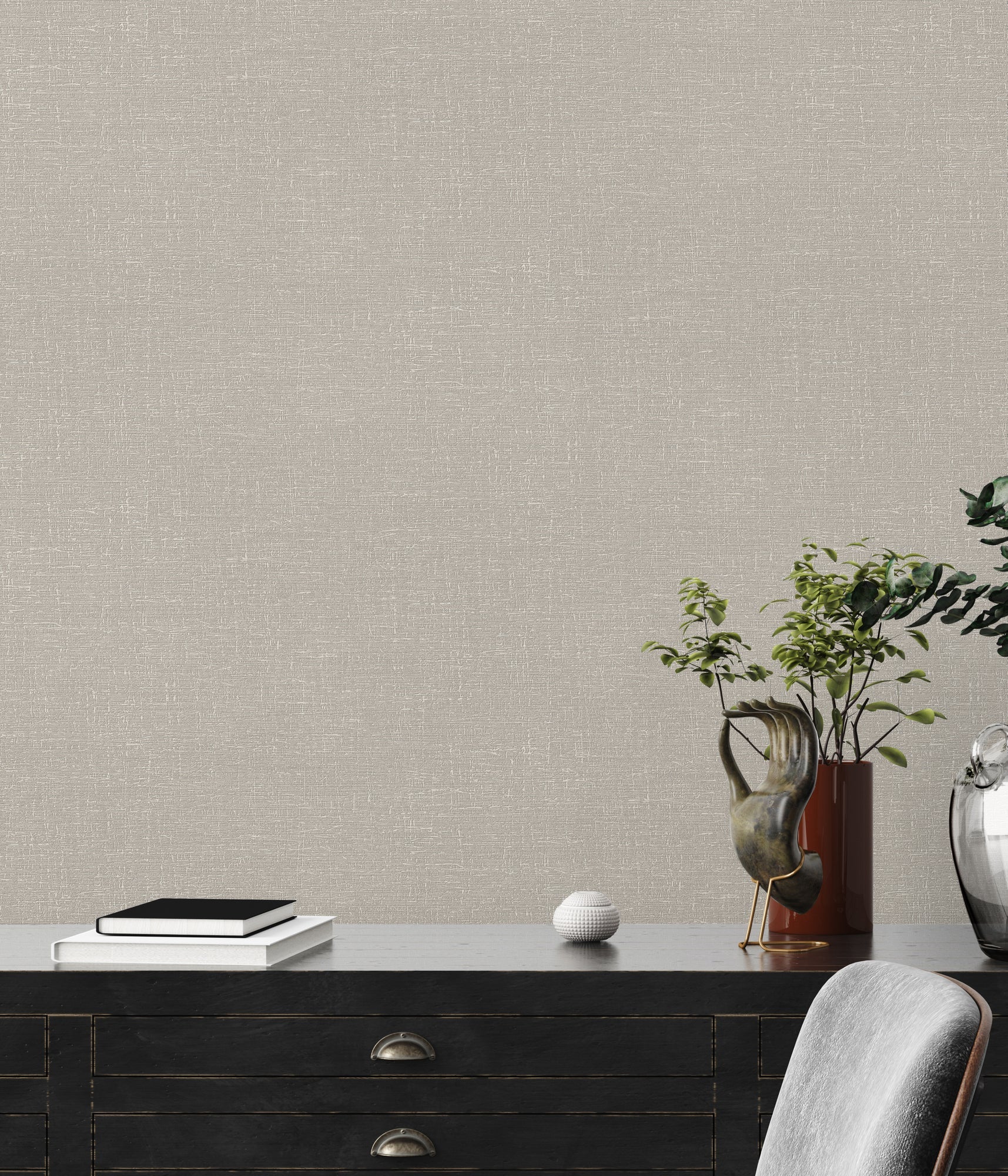 Hochwertige Vliestapete Beige Struktur