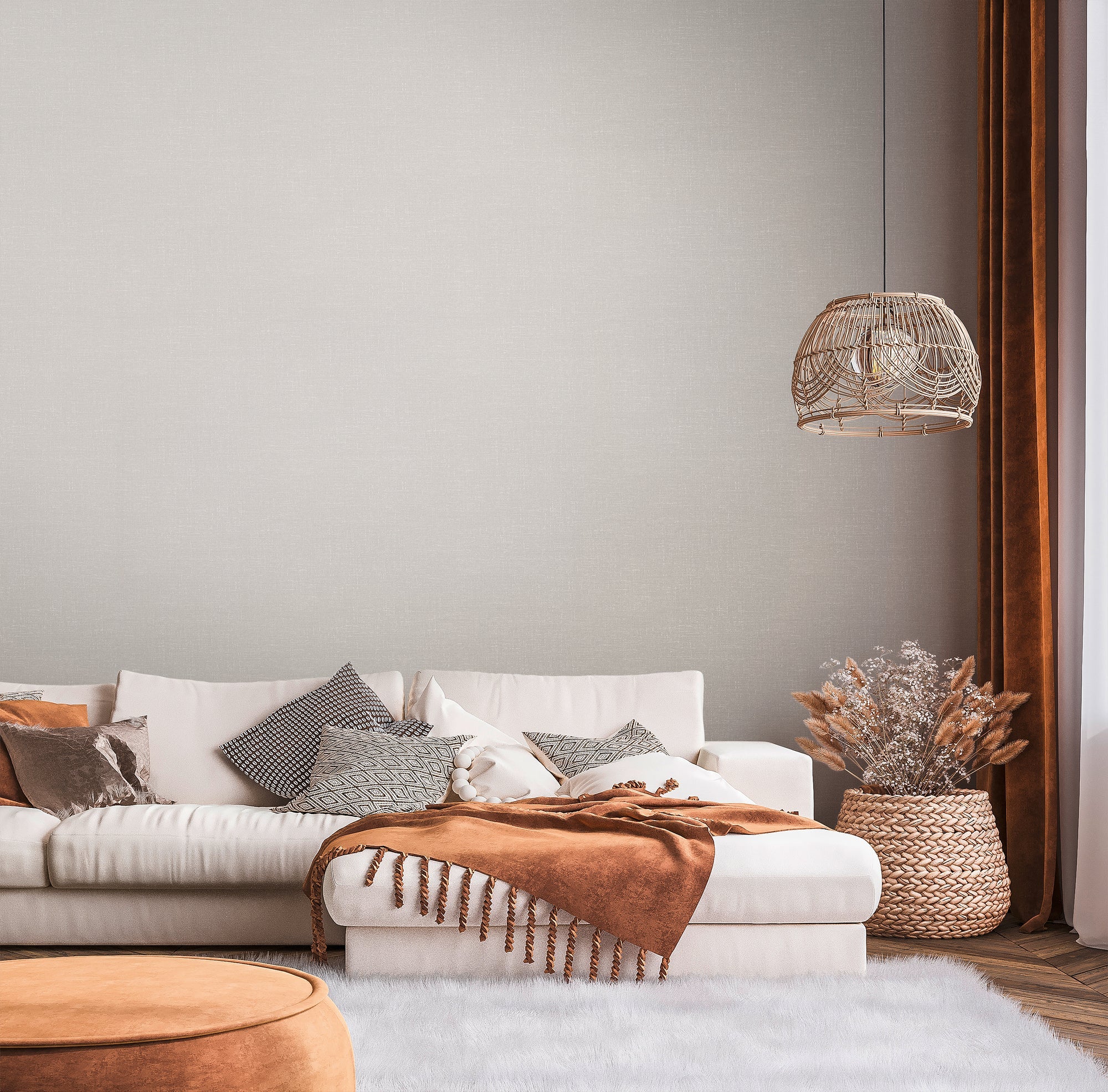 Hochwertige Vliestapete Beige Struktur