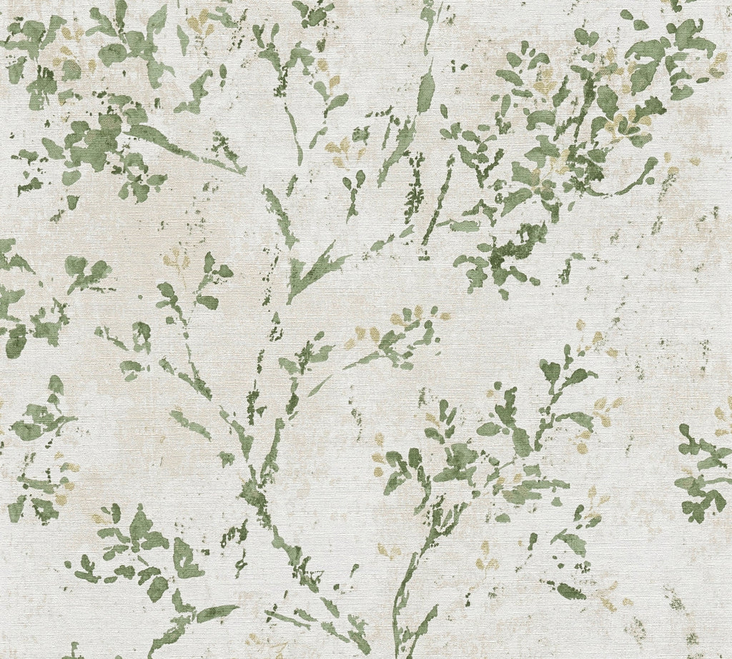 Hochwertige Vliestapete Beige Floral