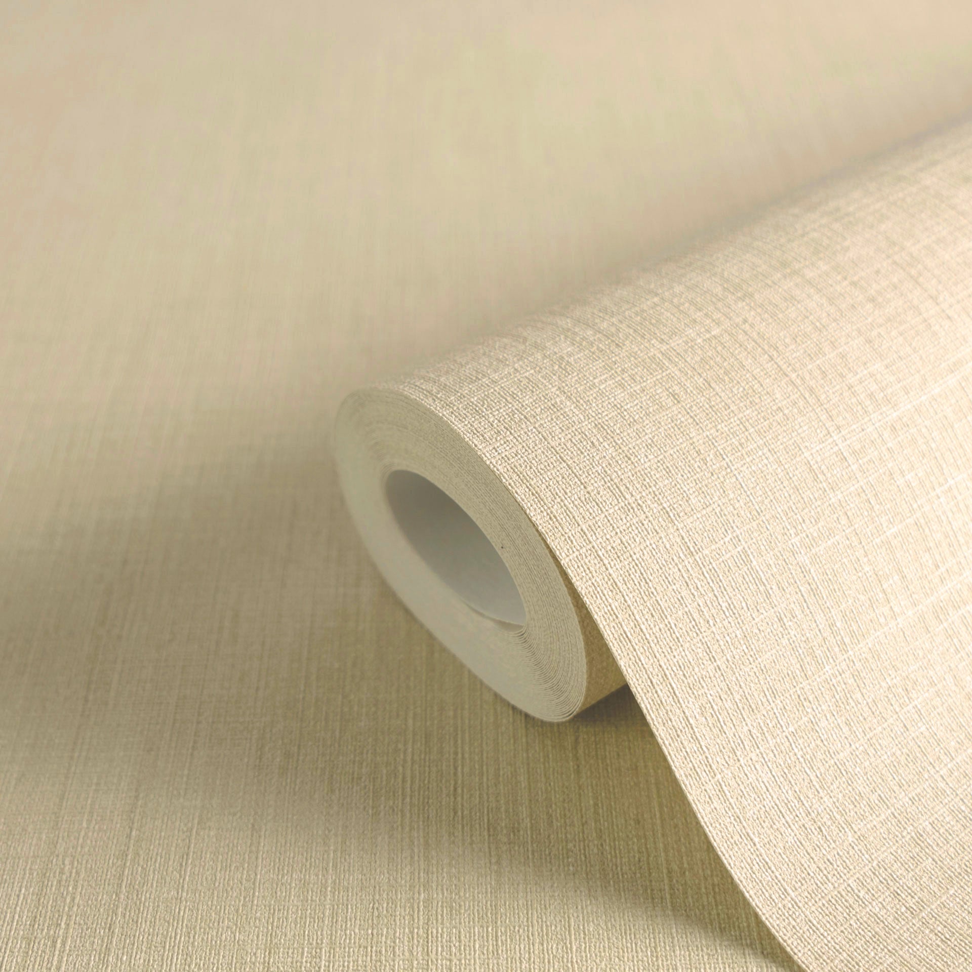 Hochwertige Vliestapete Beige Unitapete