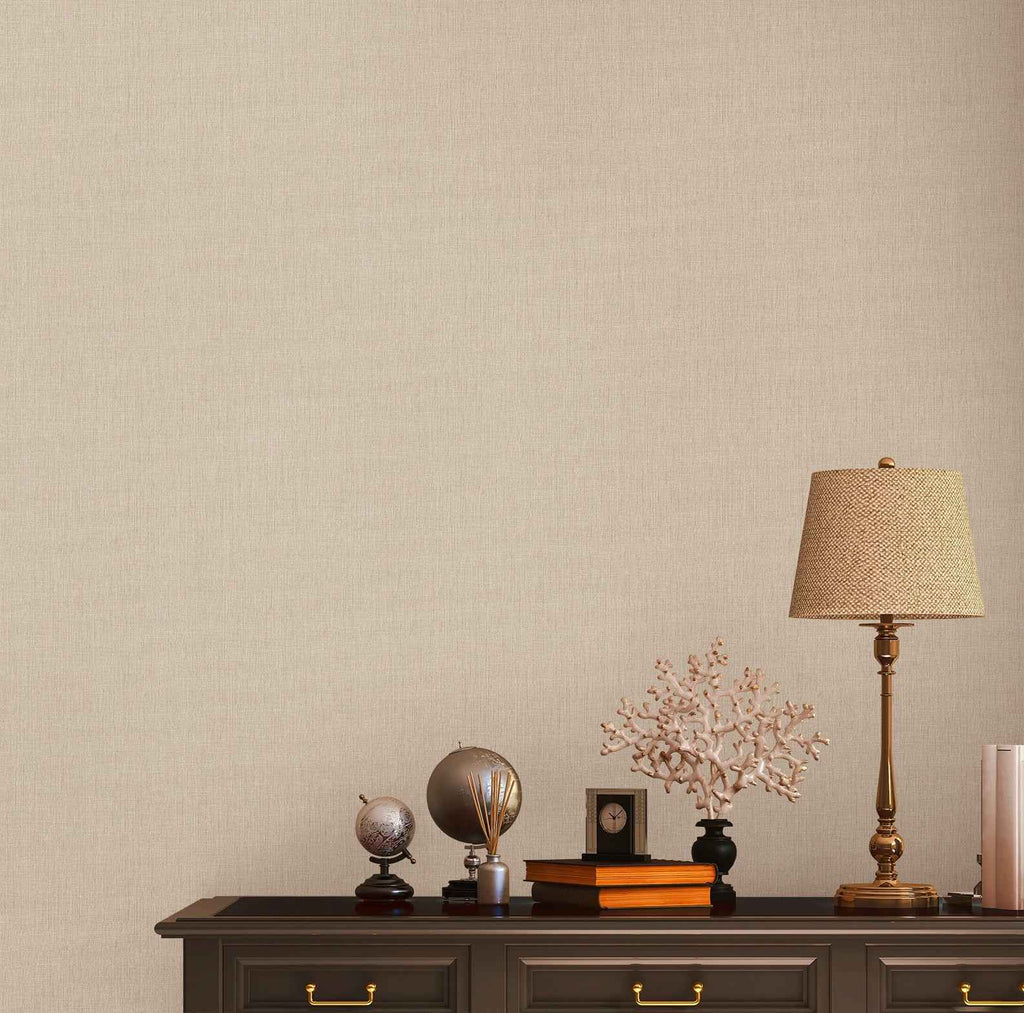 Hochwertige Vliestapete Beige Unitapete