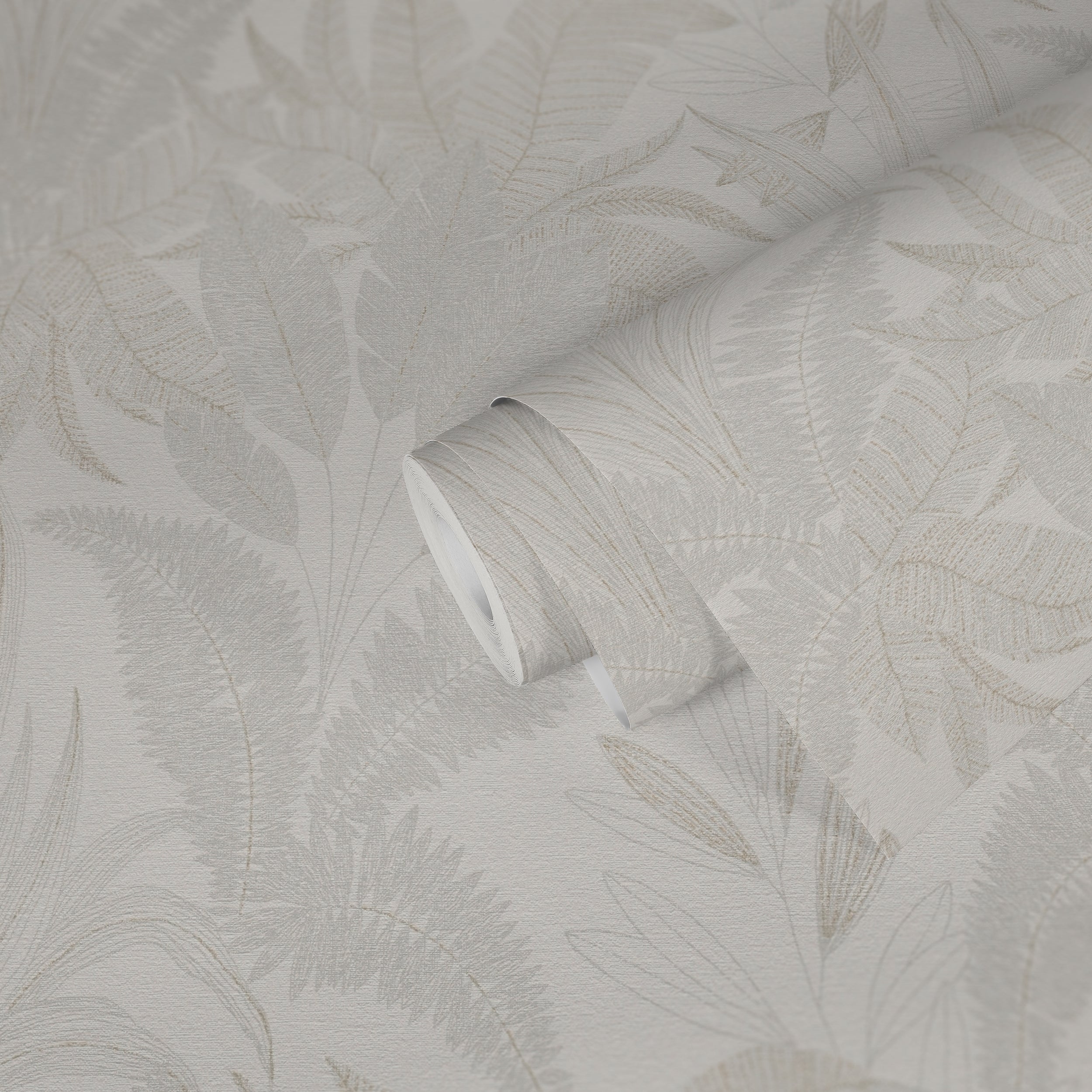 Hochwertige Vliestapete Creme Floral