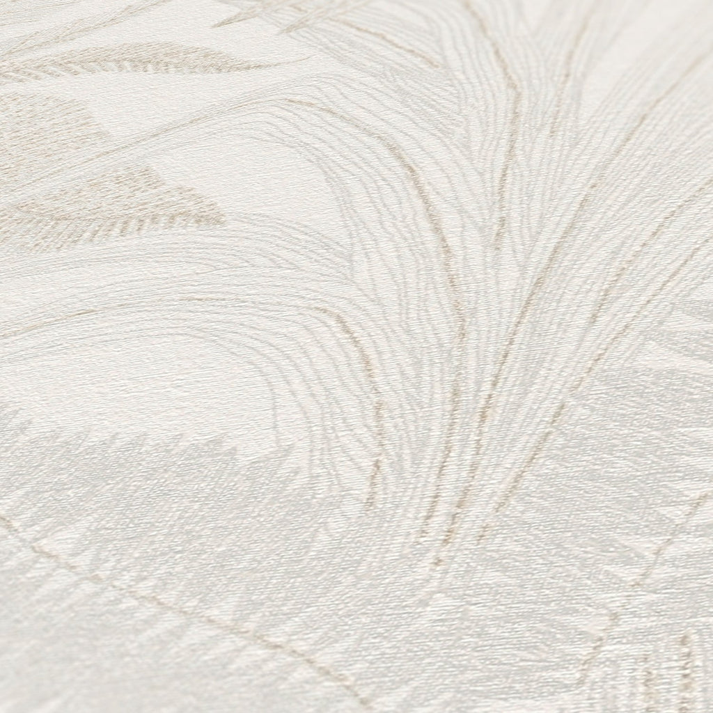 Hochwertige Vliestapete Creme Floral