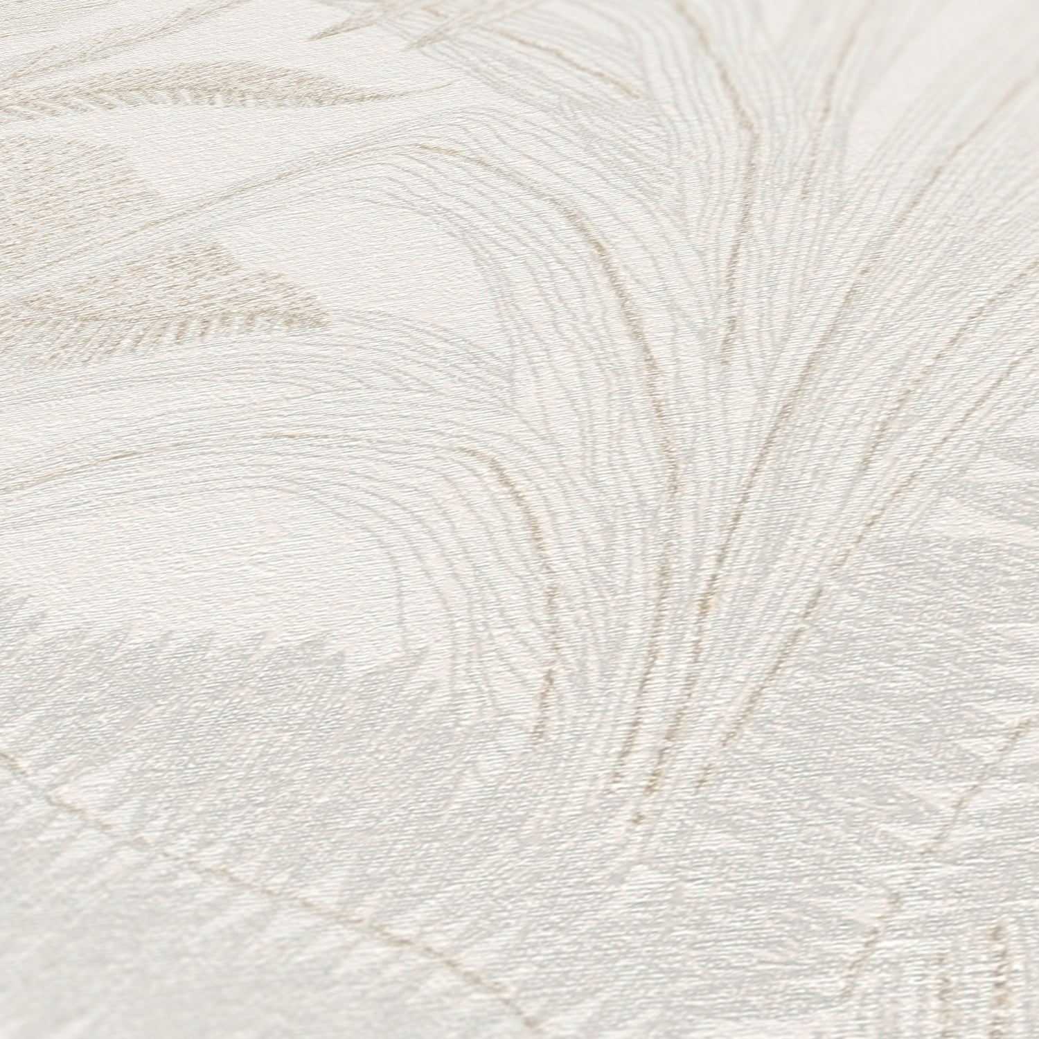 Hochwertige Vliestapete Creme Floral