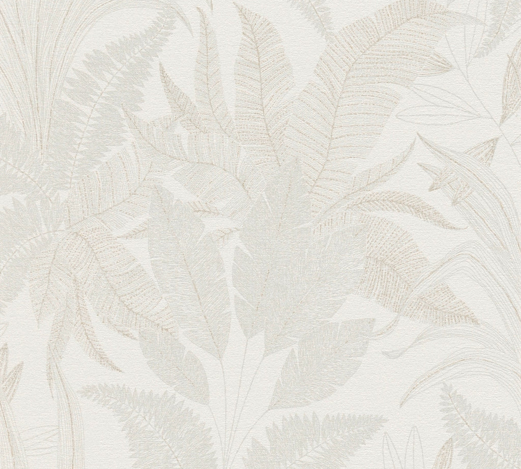 Hochwertige Vliestapete Creme Floral
