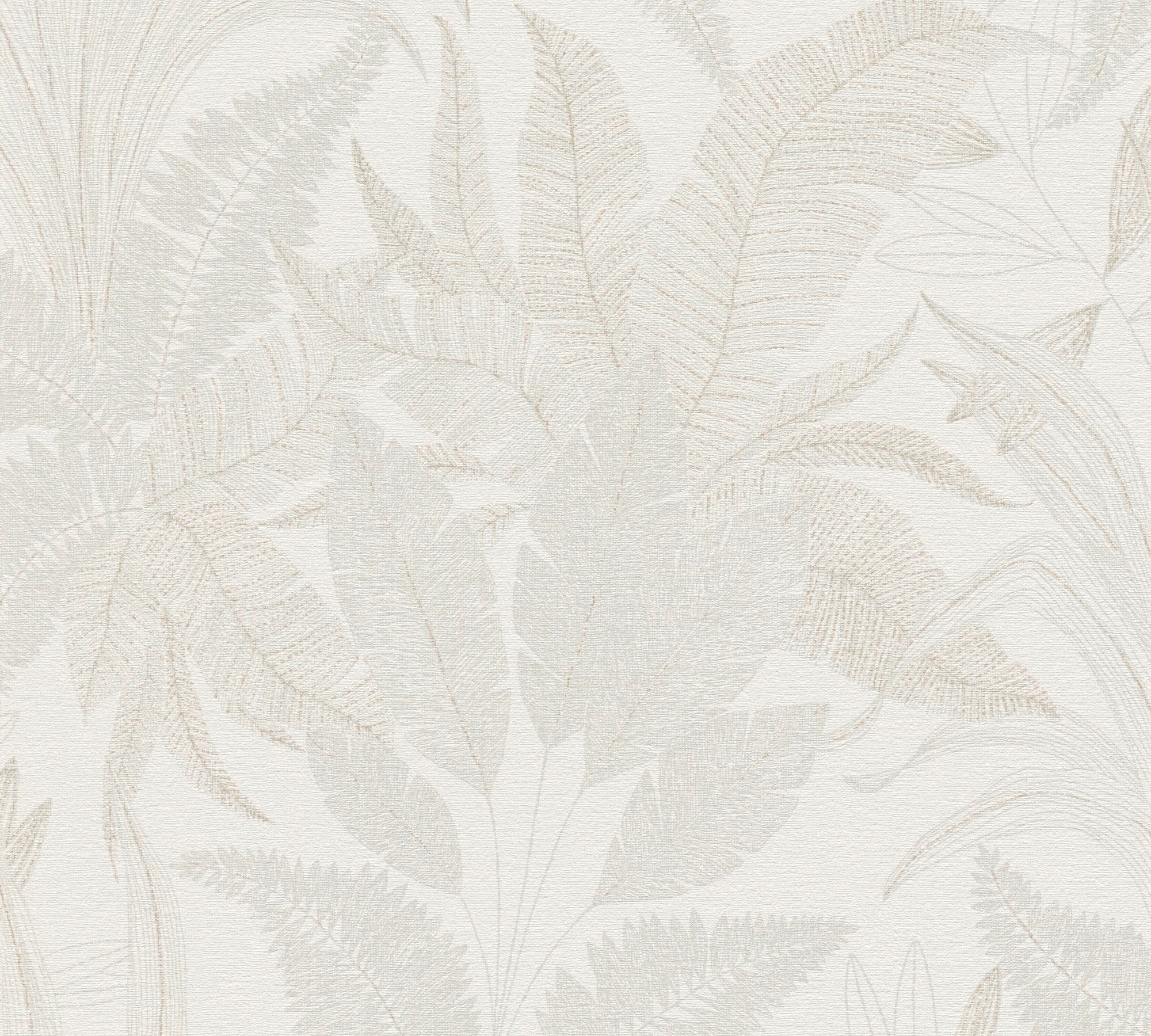 Hochwertige Vliestapete Creme Floral
