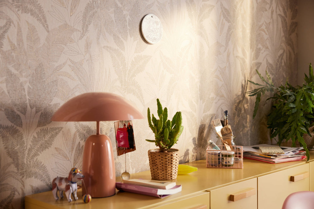 Hochwertige Vliestapete Beige Floral