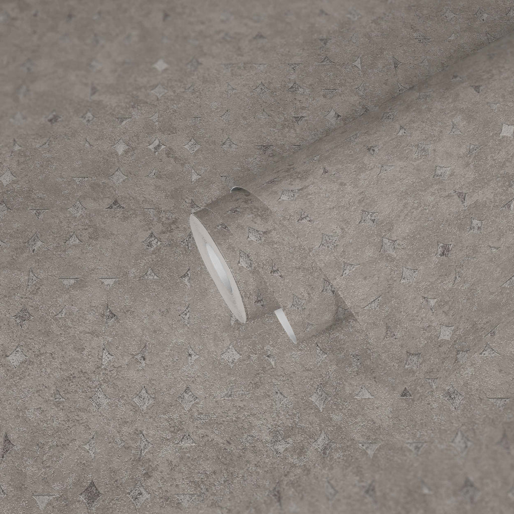 Hochwertige Vliestapete Beige Geometrisch