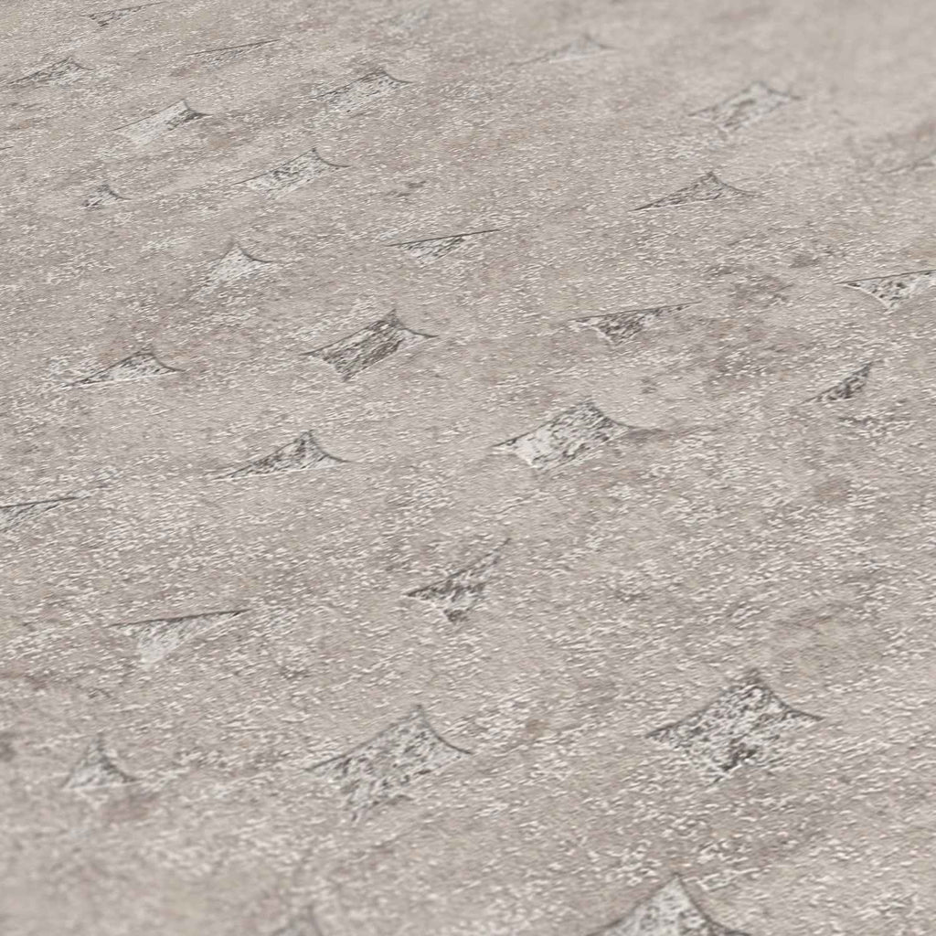 Hochwertige Vliestapete Beige Geometrisch