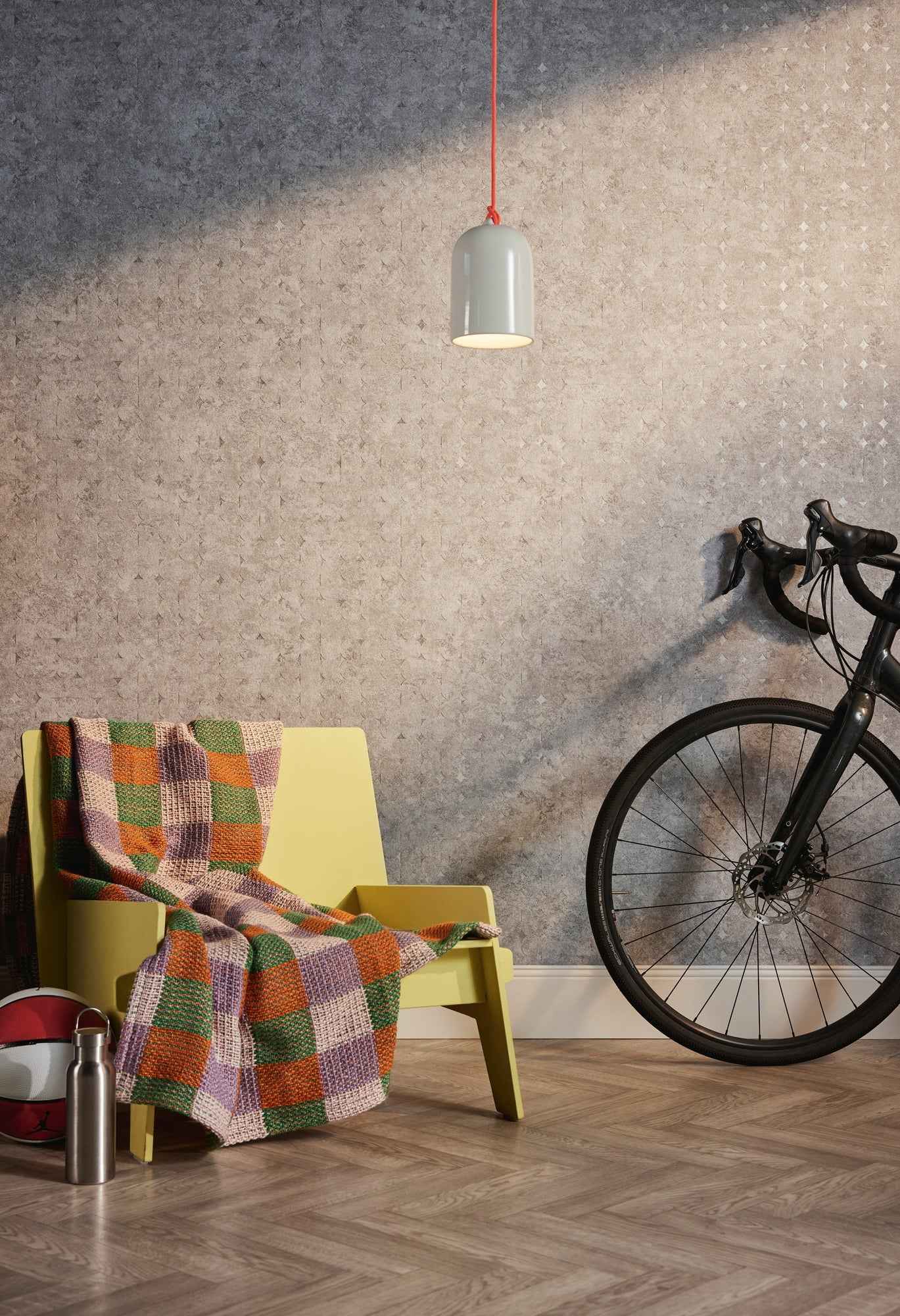 Hochwertige Vliestapete Beige Geometrisch
