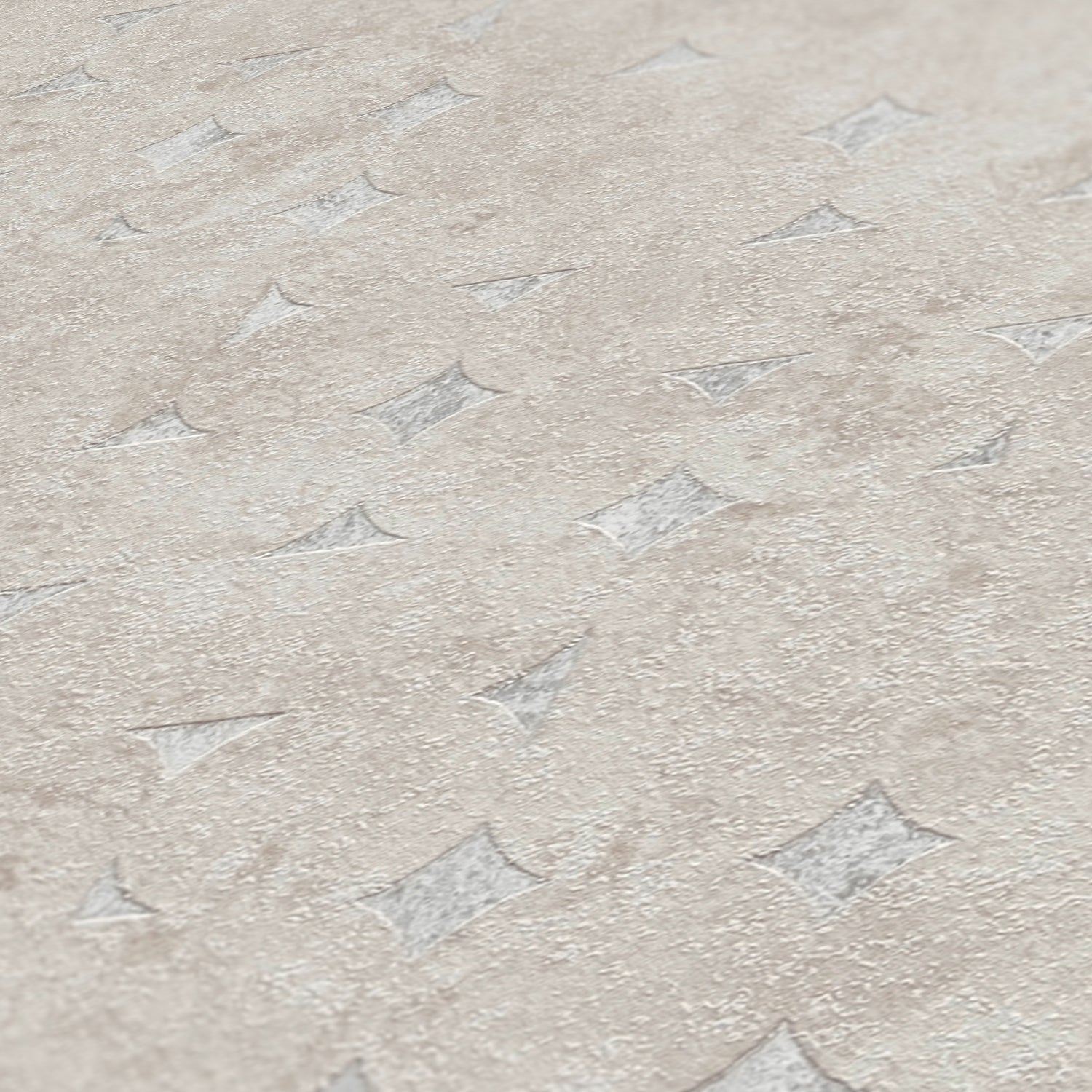 Hochwertige Vliestapete Beige Geometrisch