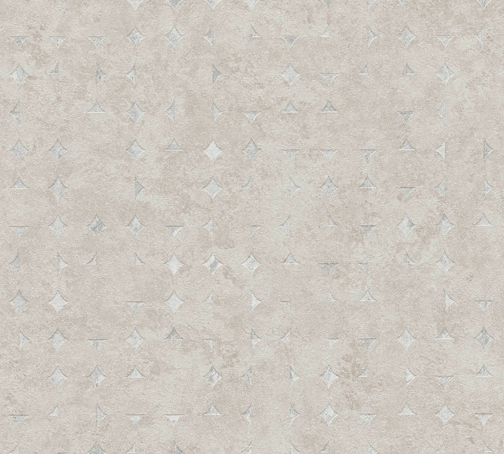 Hochwertige Vliestapete Beige Geometrisch