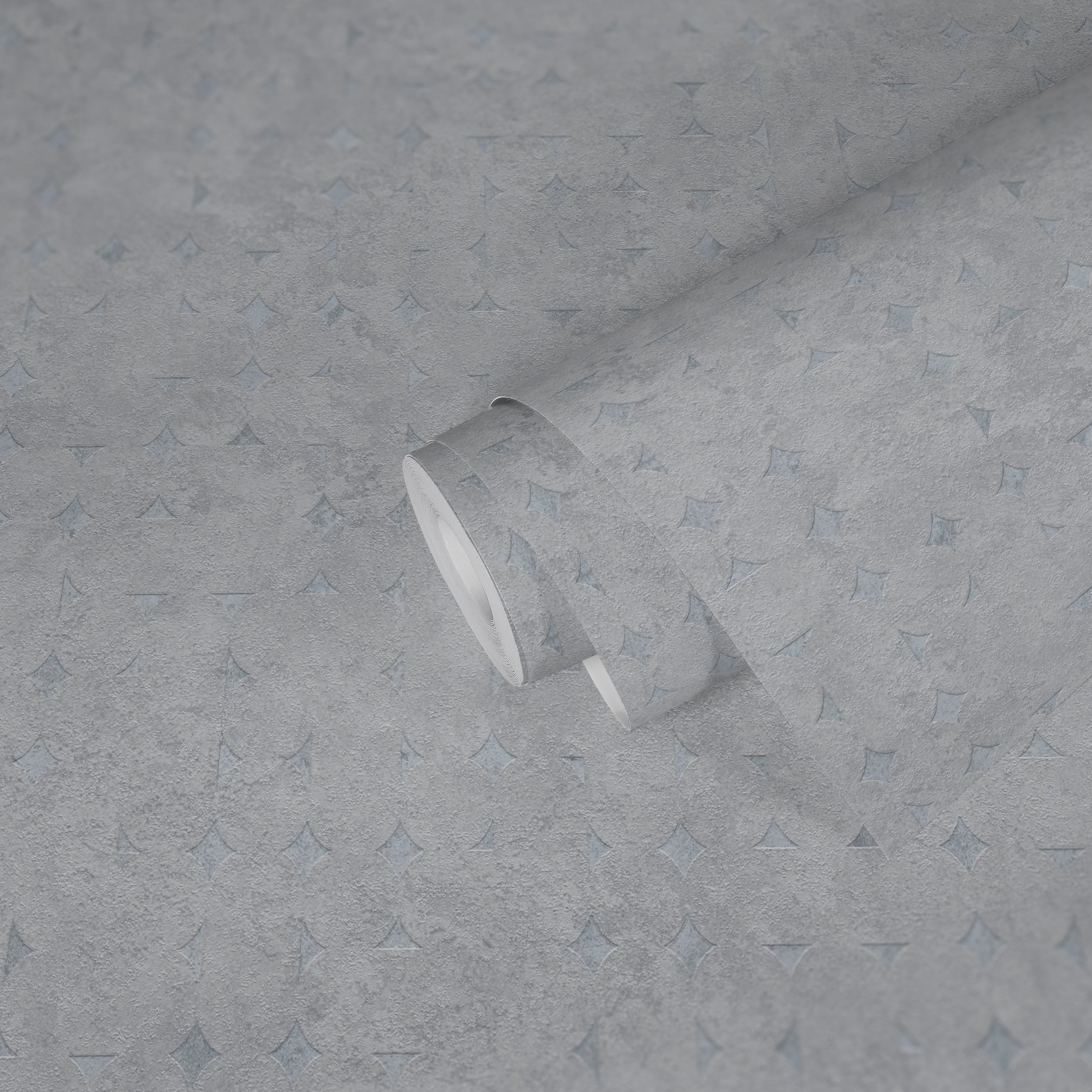 Hochwertige Vliestapete Grau Geometrisch
