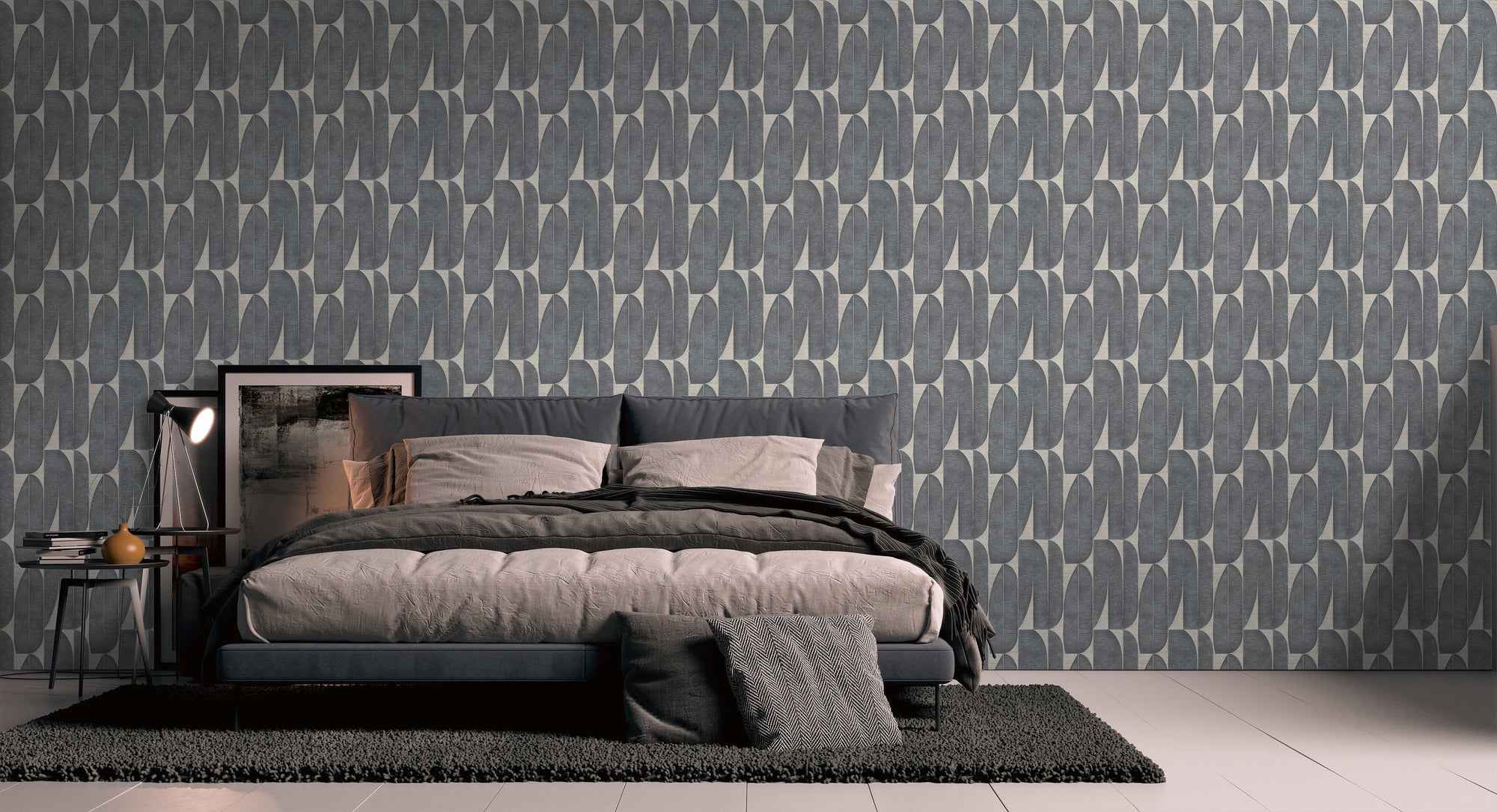 Hochwertige Vliestapete Beige Floral