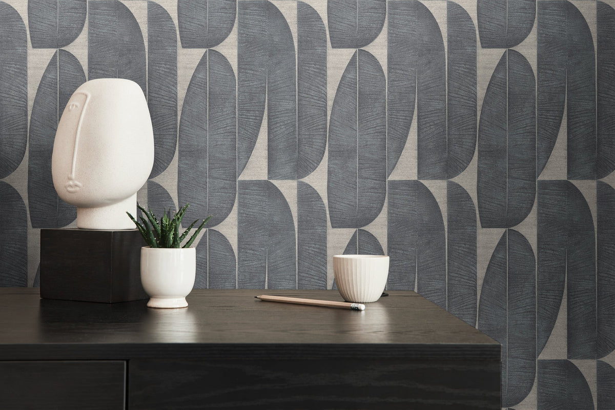 Papel pintado tejido no tejido beige diseño floral - Matex - Imagen 5