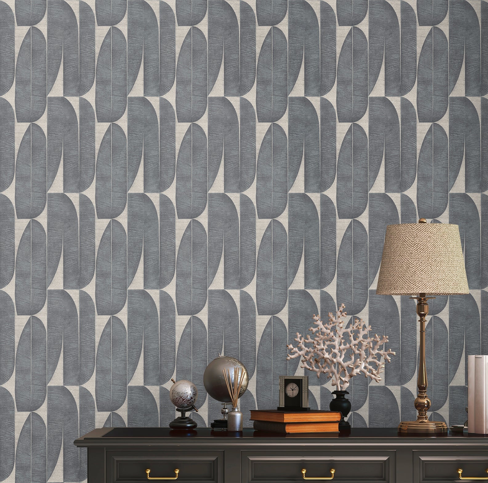 Hochwertige Vliestapete Beige Floral