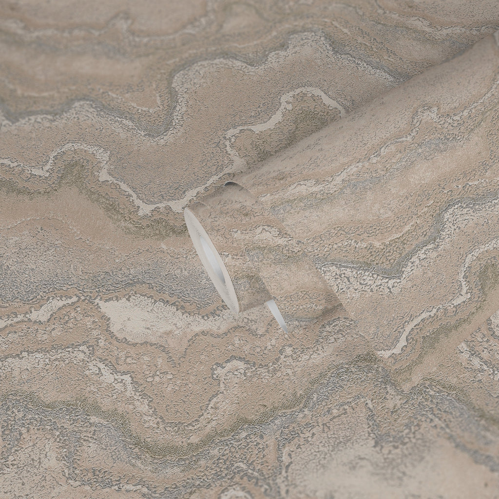 Hochwertige Vliestapete Beige Marmor