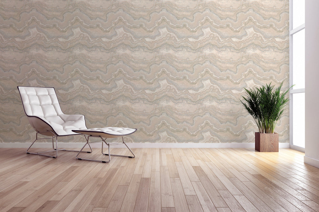 Hochwertige Vliestapete Beige Marmor