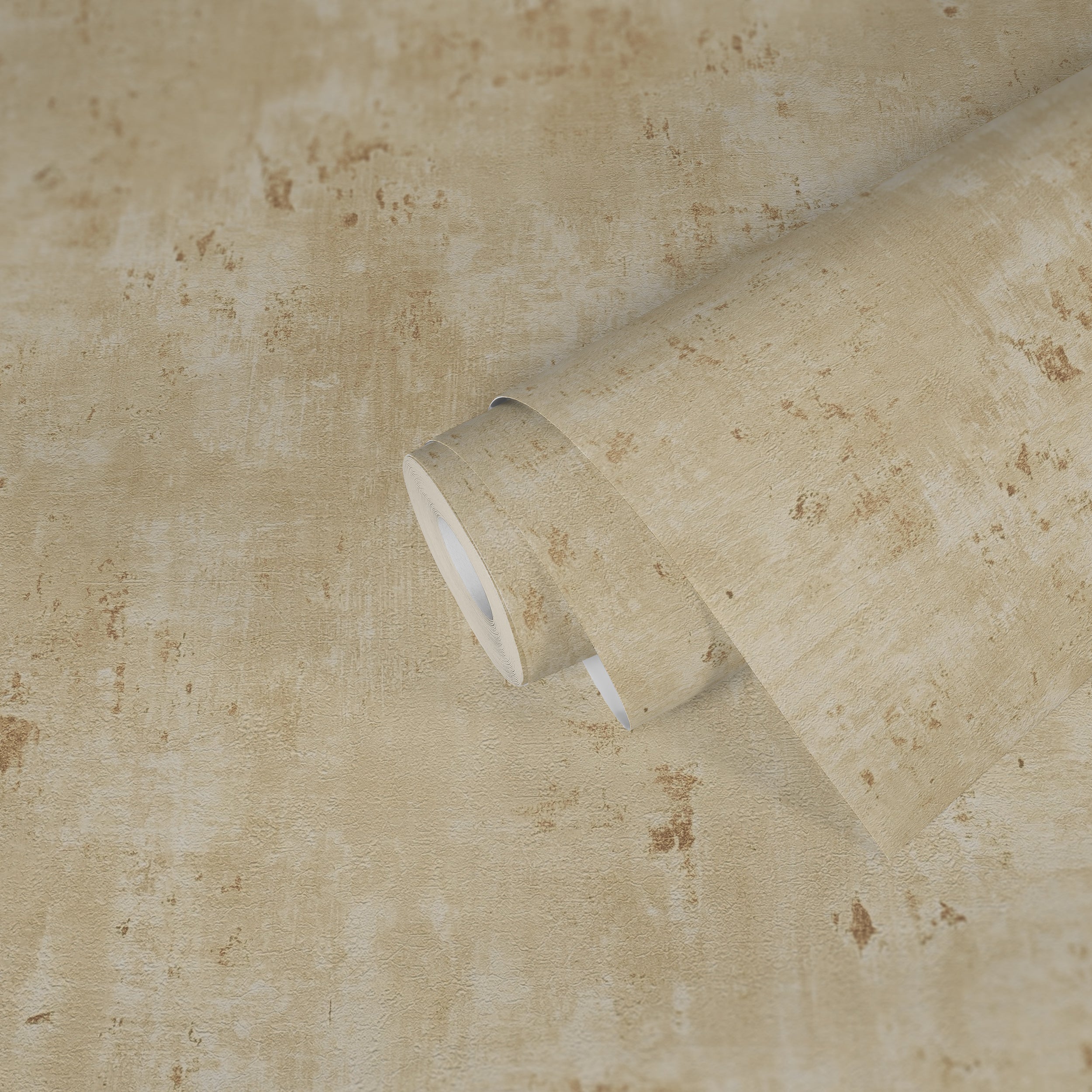Hochwertige Vliestapete Beige Struktur
