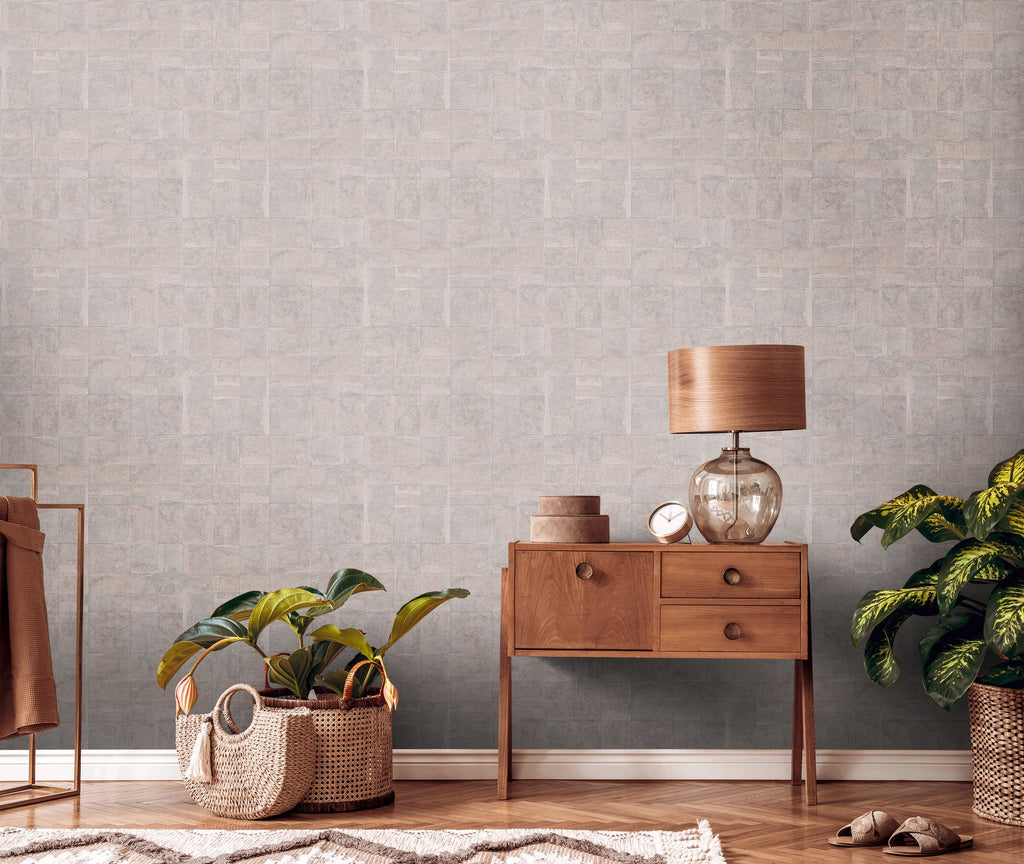 Hochwertige Vliestapete Beige Struktur
