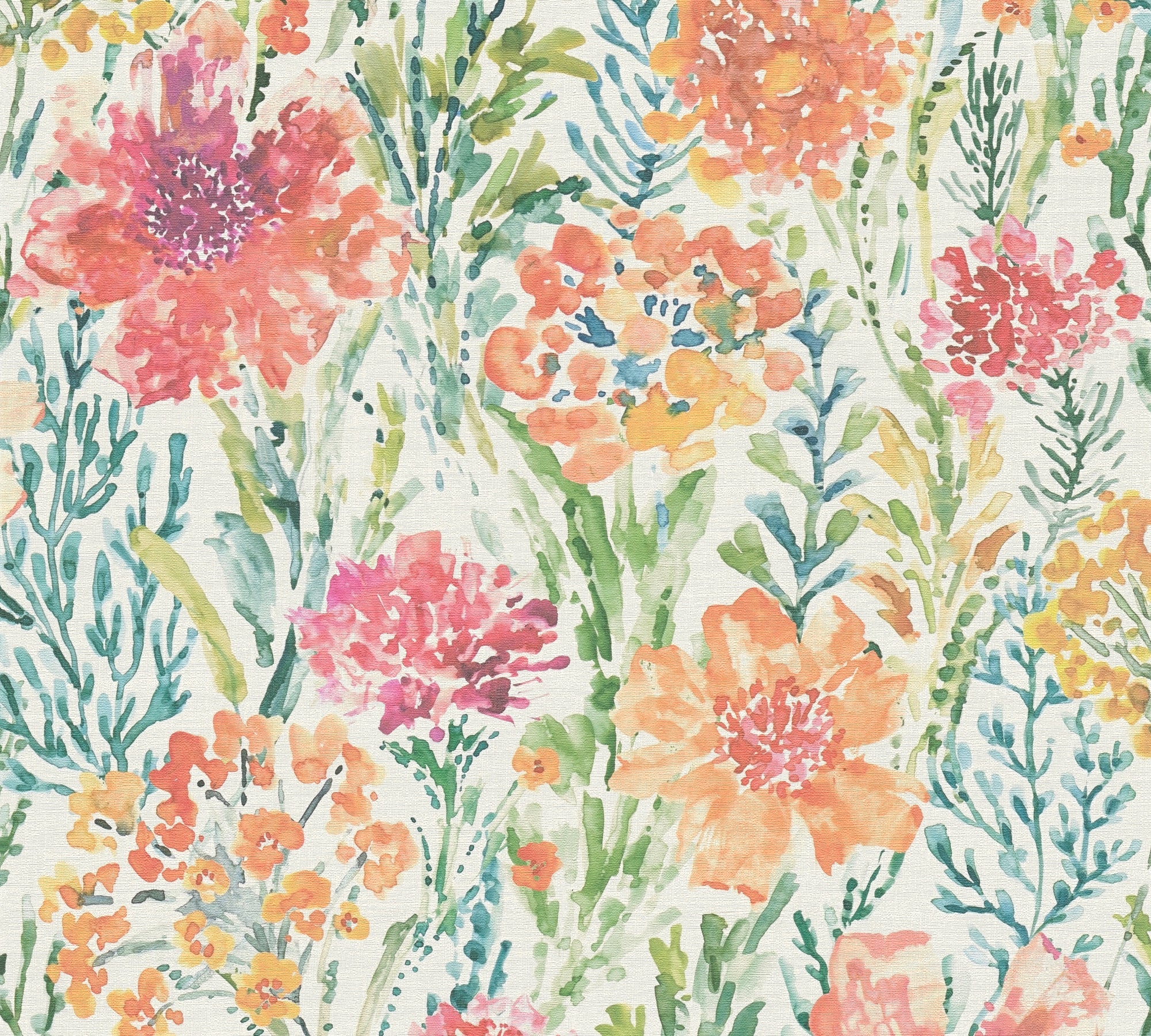 Hochwertige Vliestapete Bunt Blumenmuster