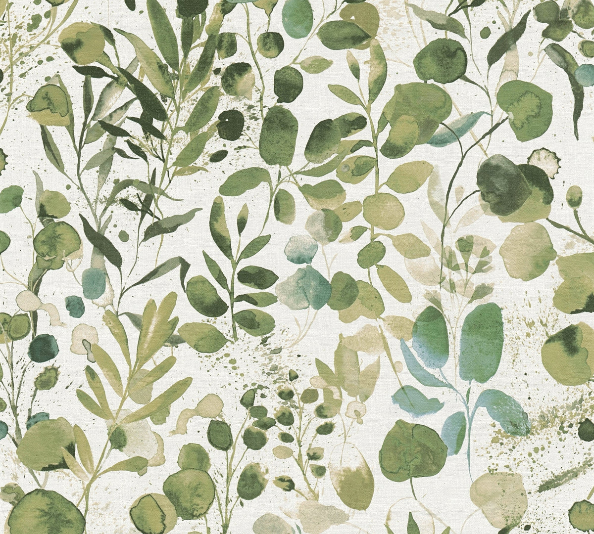Papel pintado tejido no tejido verde diseño floral - Matex - Imagen 5