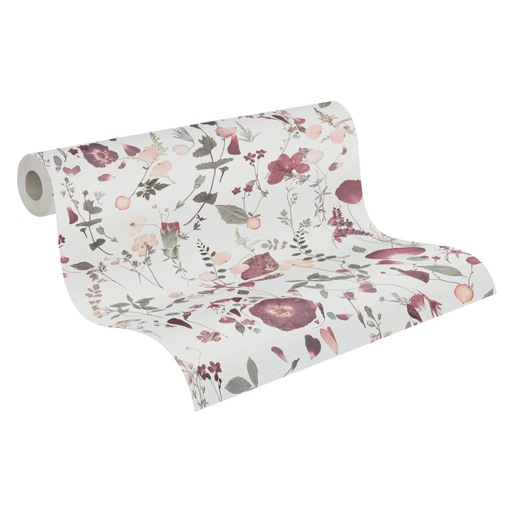 Hochwertige Vliestapete Weis Floral