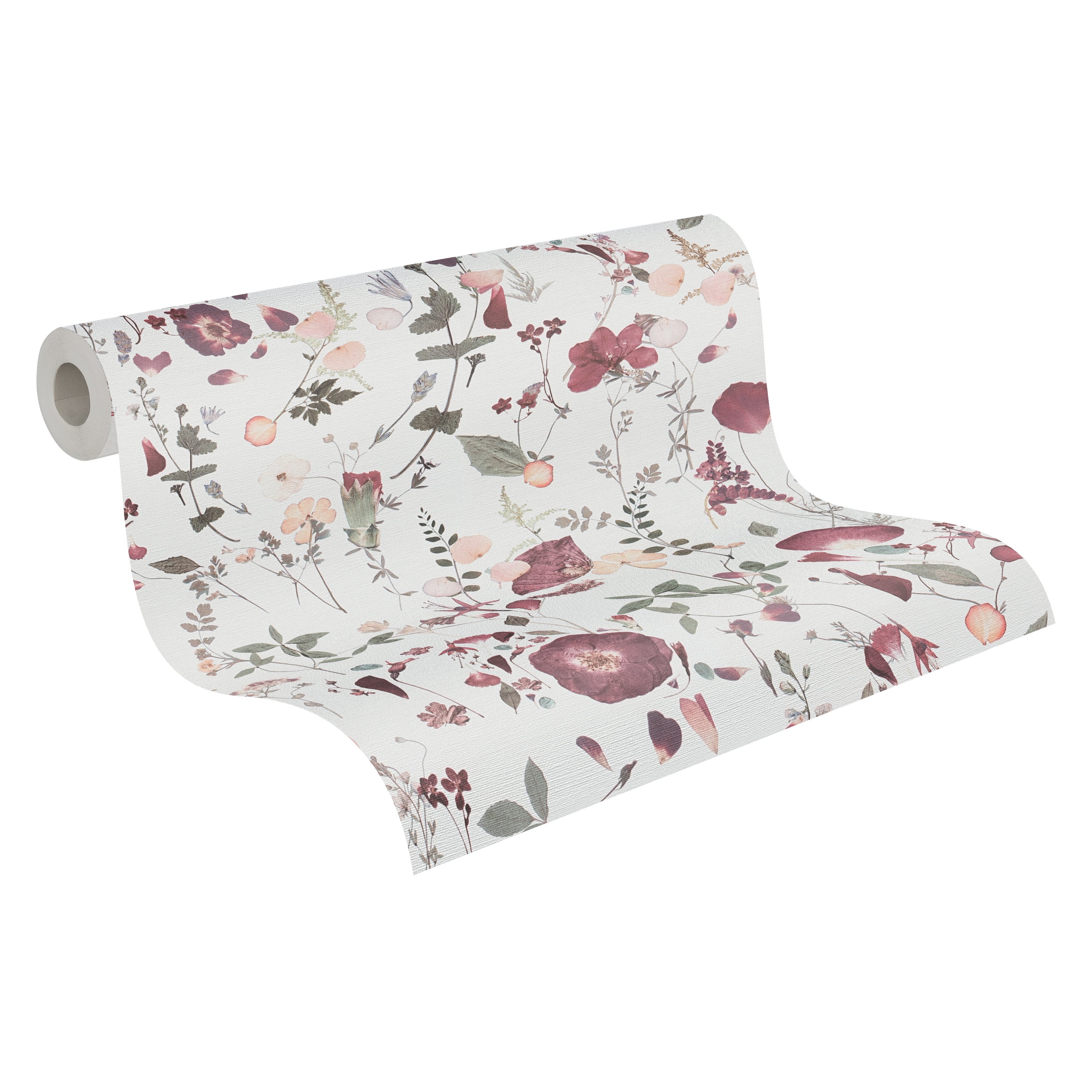 Hochwertige Vliestapete Weis Floral