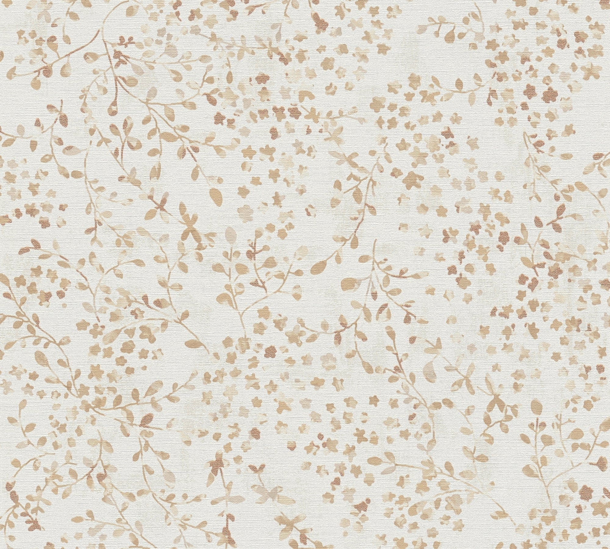 Hochwertige Vliestapete Creme Floral