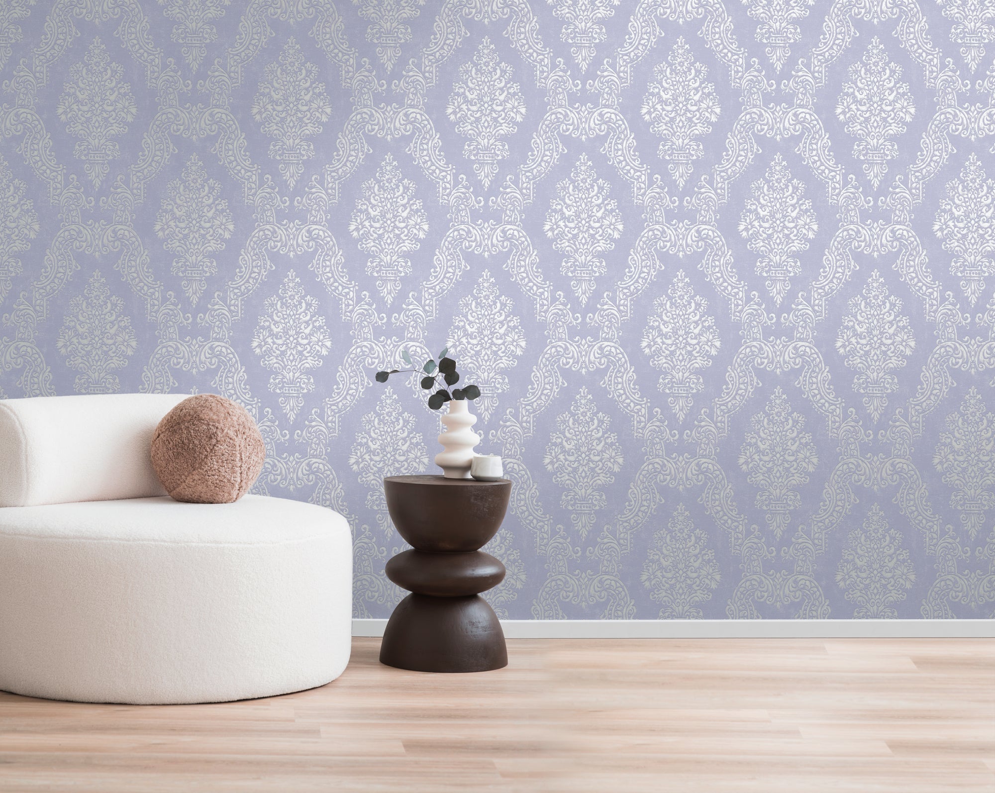 Hochwertige Vliestapete Violett Barock