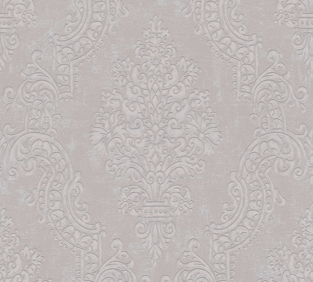 Hochwertige Vliestapete Beige Barock